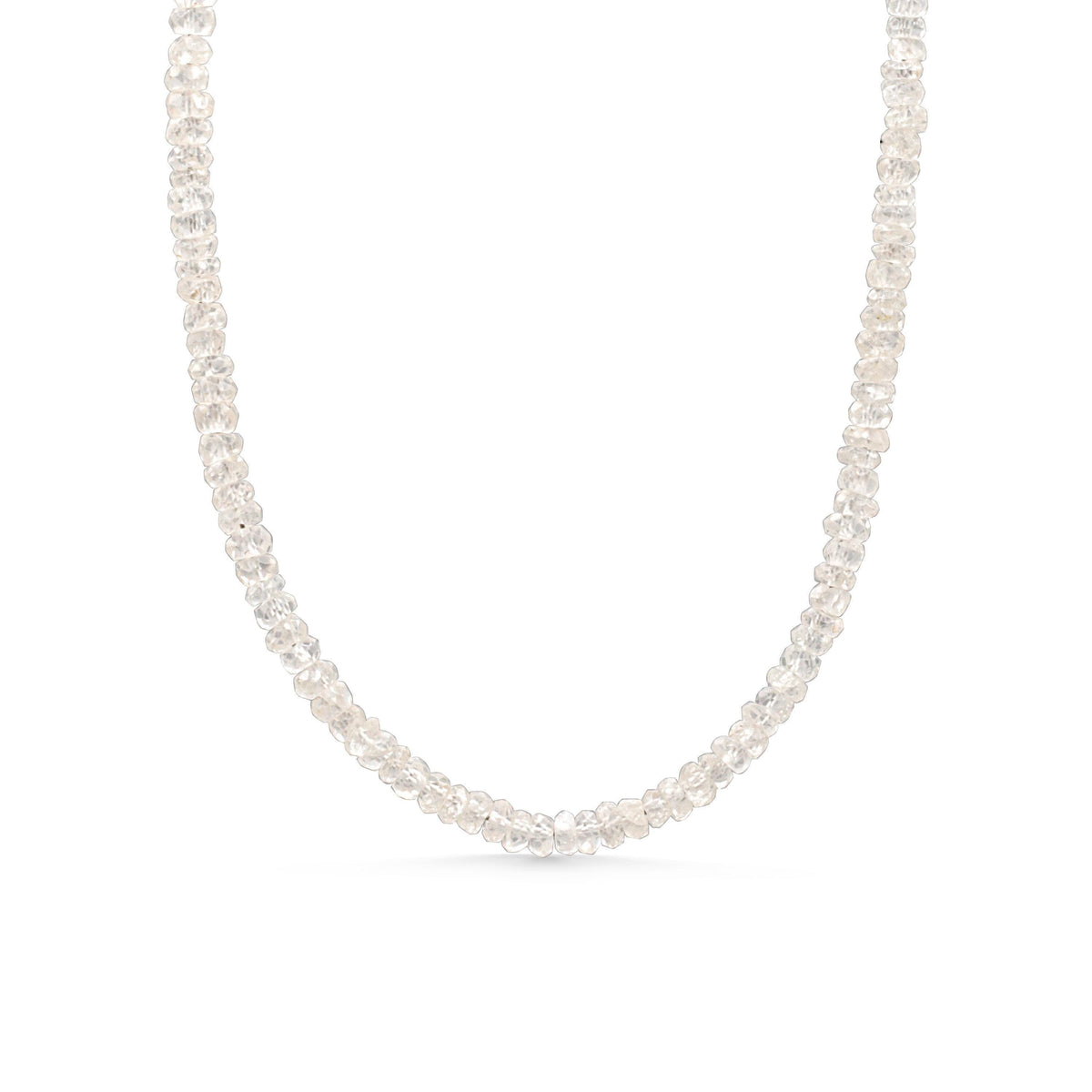 14K zircon triangle necklace by Earthly Abundance featuring a sparkling geometric pendant on a delicate chain.
