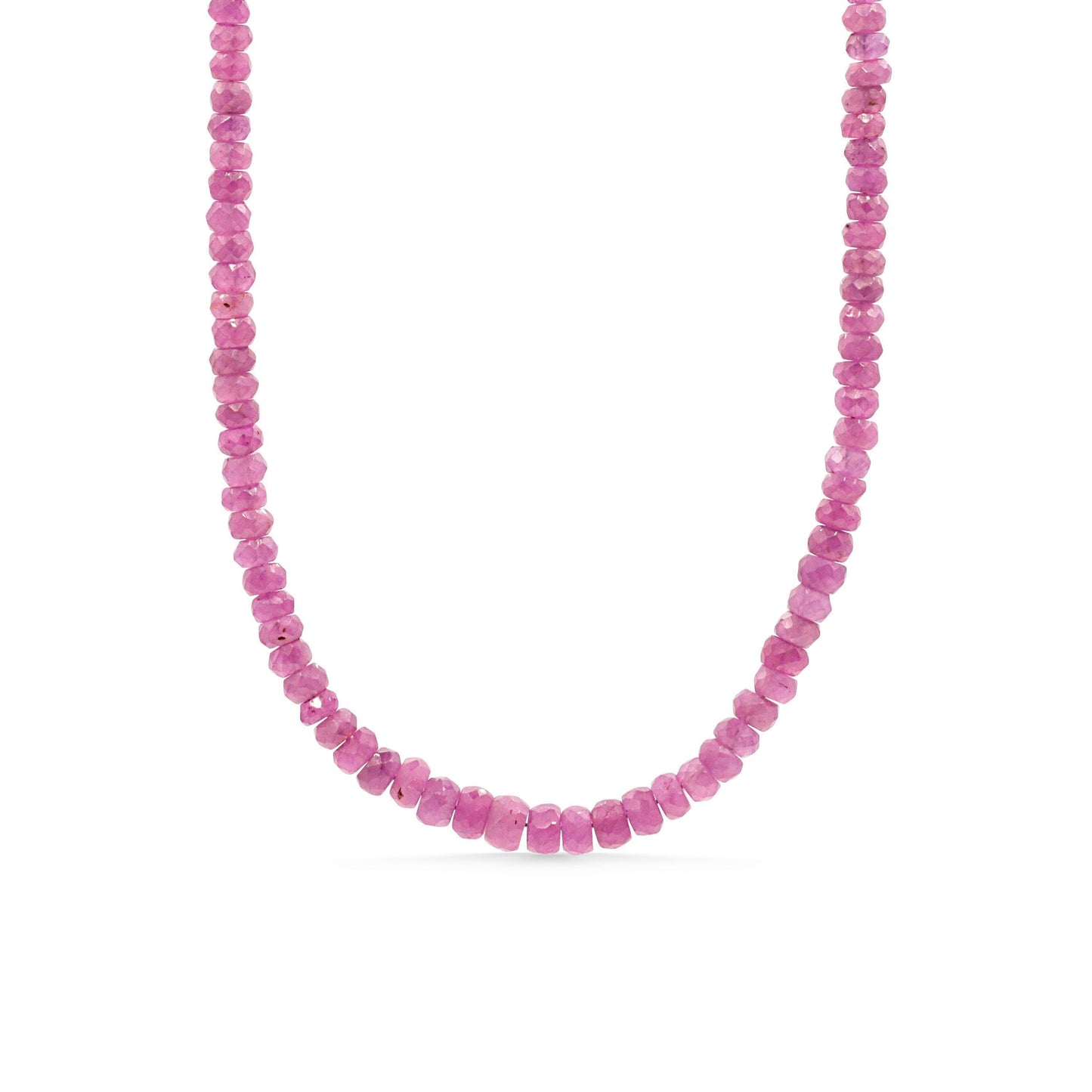 African Ruby necklace featuring vibrant red gemstones on a delicate chain, from Earthly Abundance.