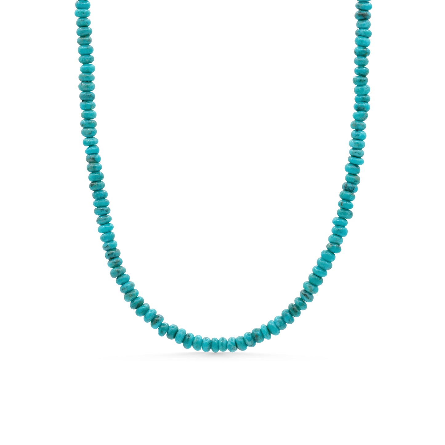 Handcrafted Kingman turquoise necklace with 14K gold chain from Earthly Abundance Jewelry, featuring vibrant blue stones and intricate design.
