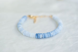 Blue Opal heishi Bracelet