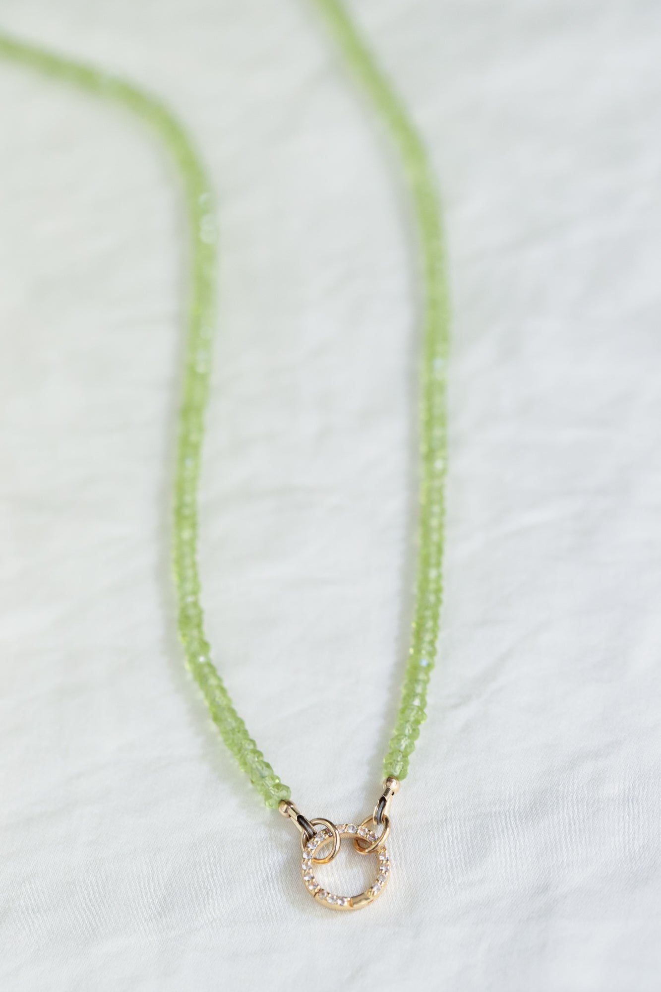 Peridot White Topaz Carabiner