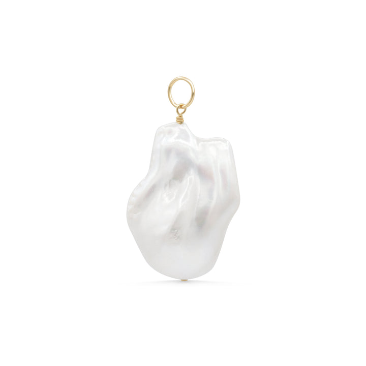 Aphrodite Baroque Pearl Pendant by Earthly Abundance featuring a unique, irregular baroque pearl on a delicate chain.