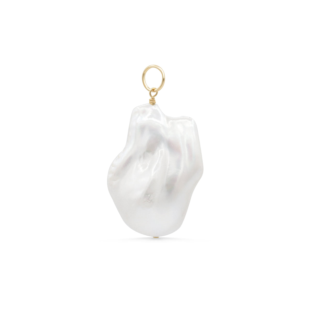 Aphrodite Baroque Pearl Pendant by Earthly Abundance featuring a unique, irregular baroque pearl on a delicate chain.