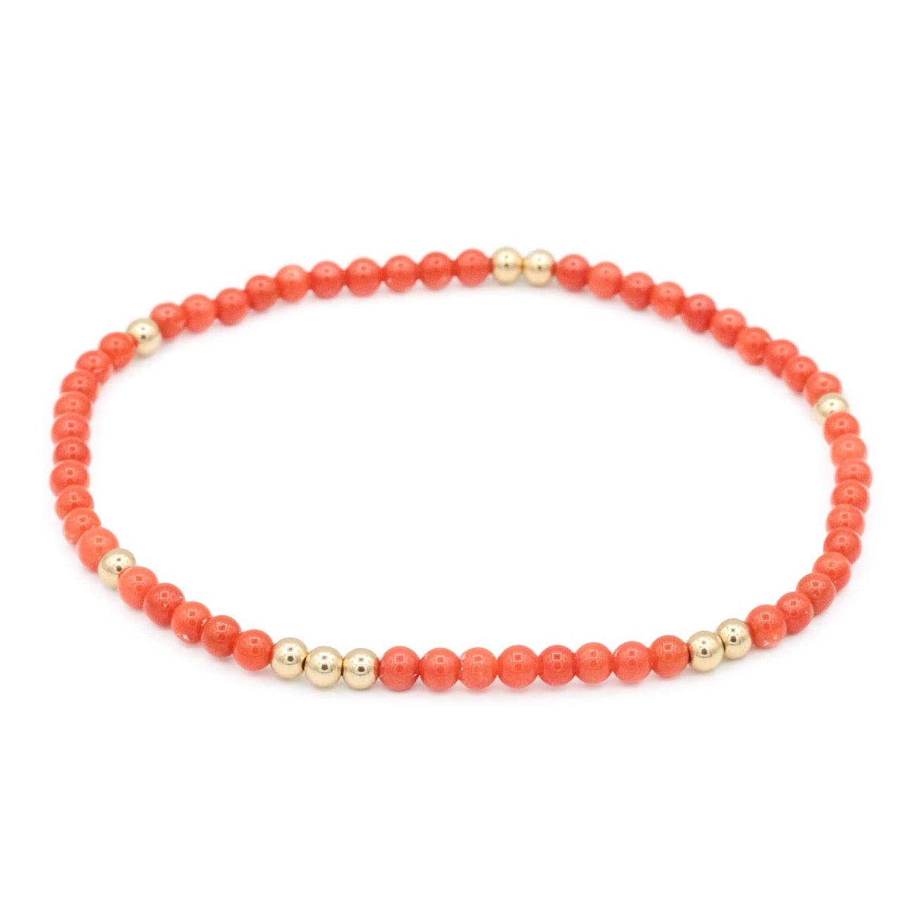Italian Coral Bracelet - 14K