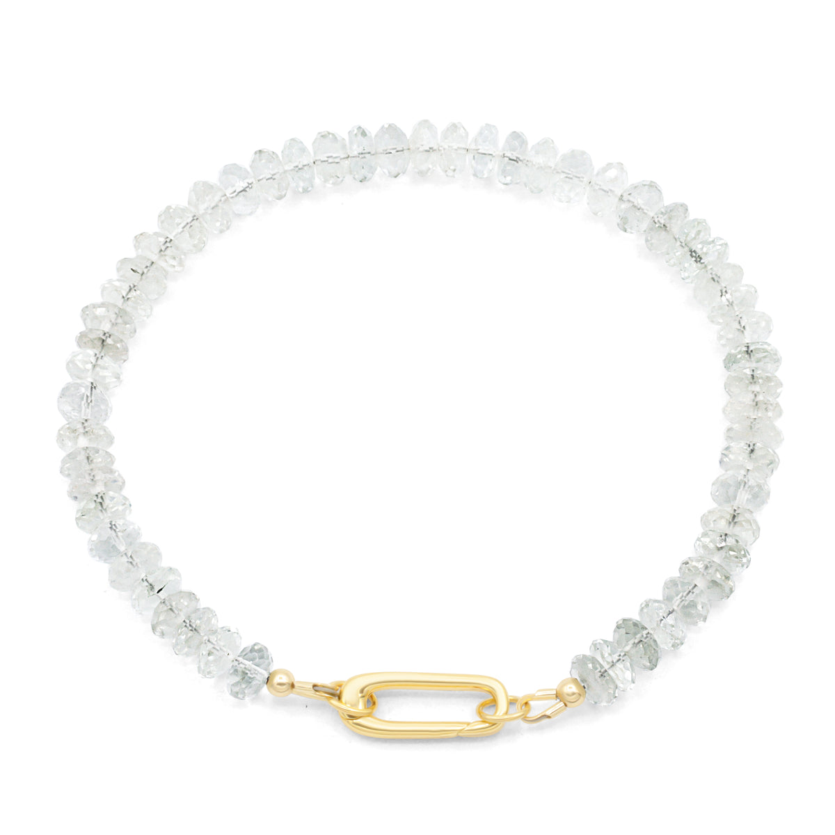 Green Amethyst bracelet by Earthly Abundance featuring polished green amethyst stones on a delicate silver chain.