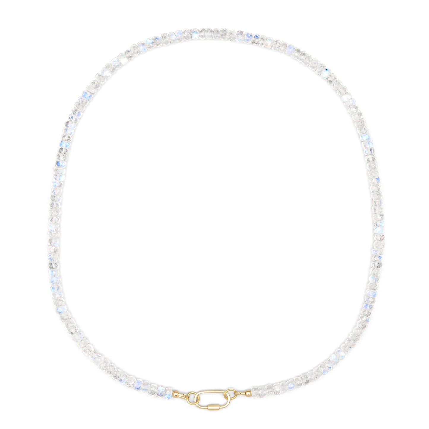 14K Rainbow Moonstone Carabiner