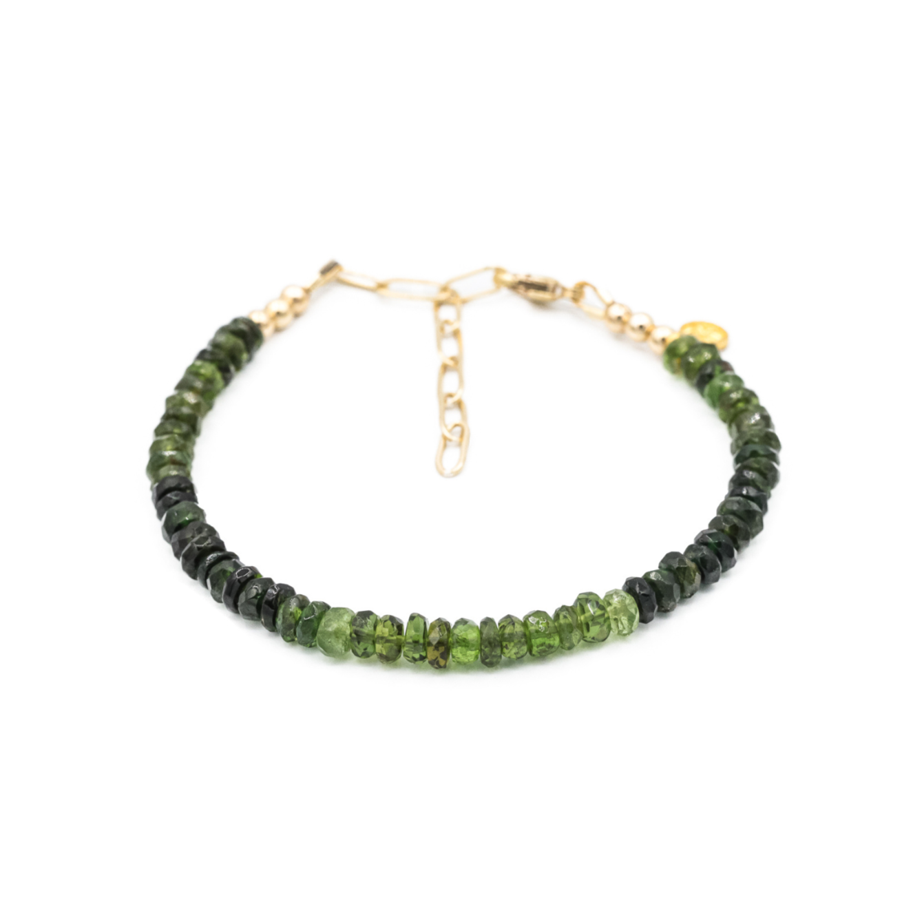 Green Tourmaline Bracelet - 14K Gold Filled