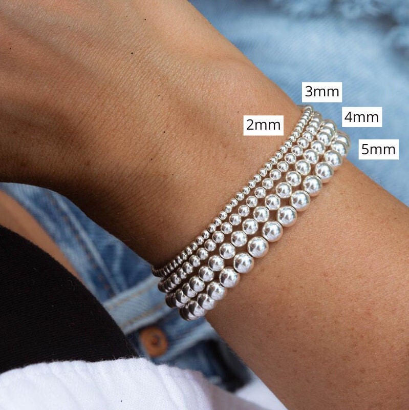 Sterling Silver Beaded Bracelet