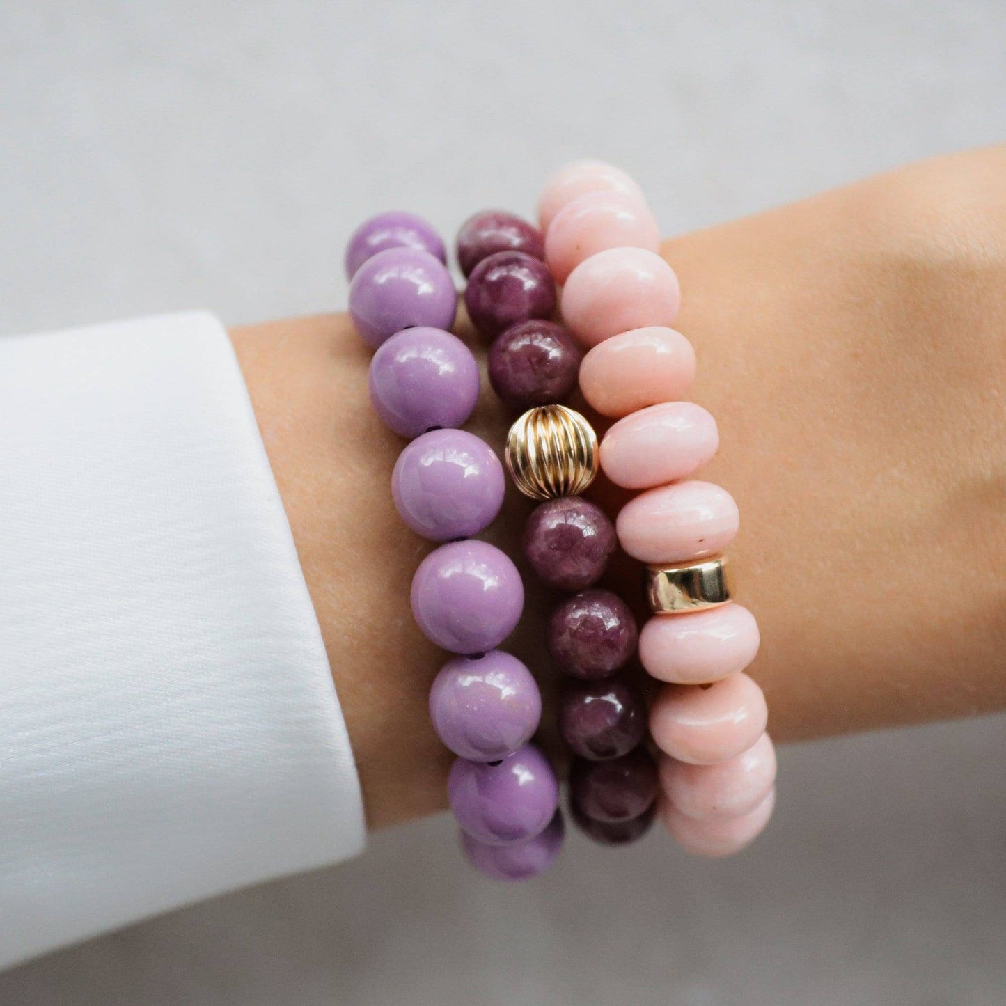 10mm phosphosiderite gemstone from Earthly Abundance showing its soft blue and purple hues with natural mineral patterns.