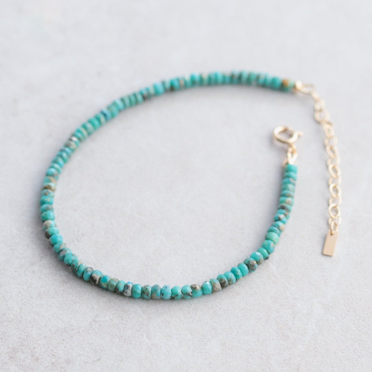 Turquoise Anklet | Beaded turquoise anklet | women's gemstone ankle bracelet | turquoise ankle bracelet | turquoise beaded anklet