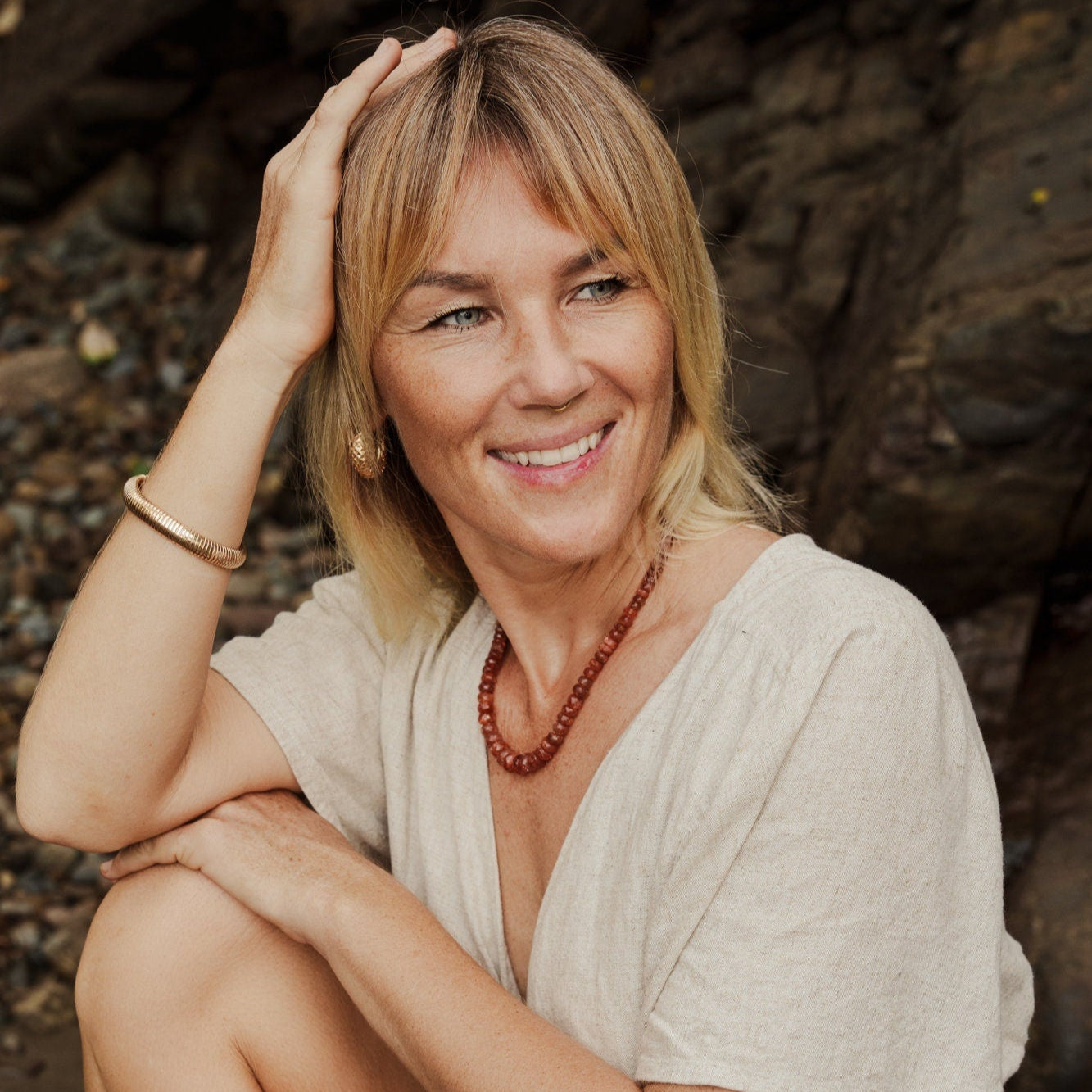 Faceted sunstone Necklace