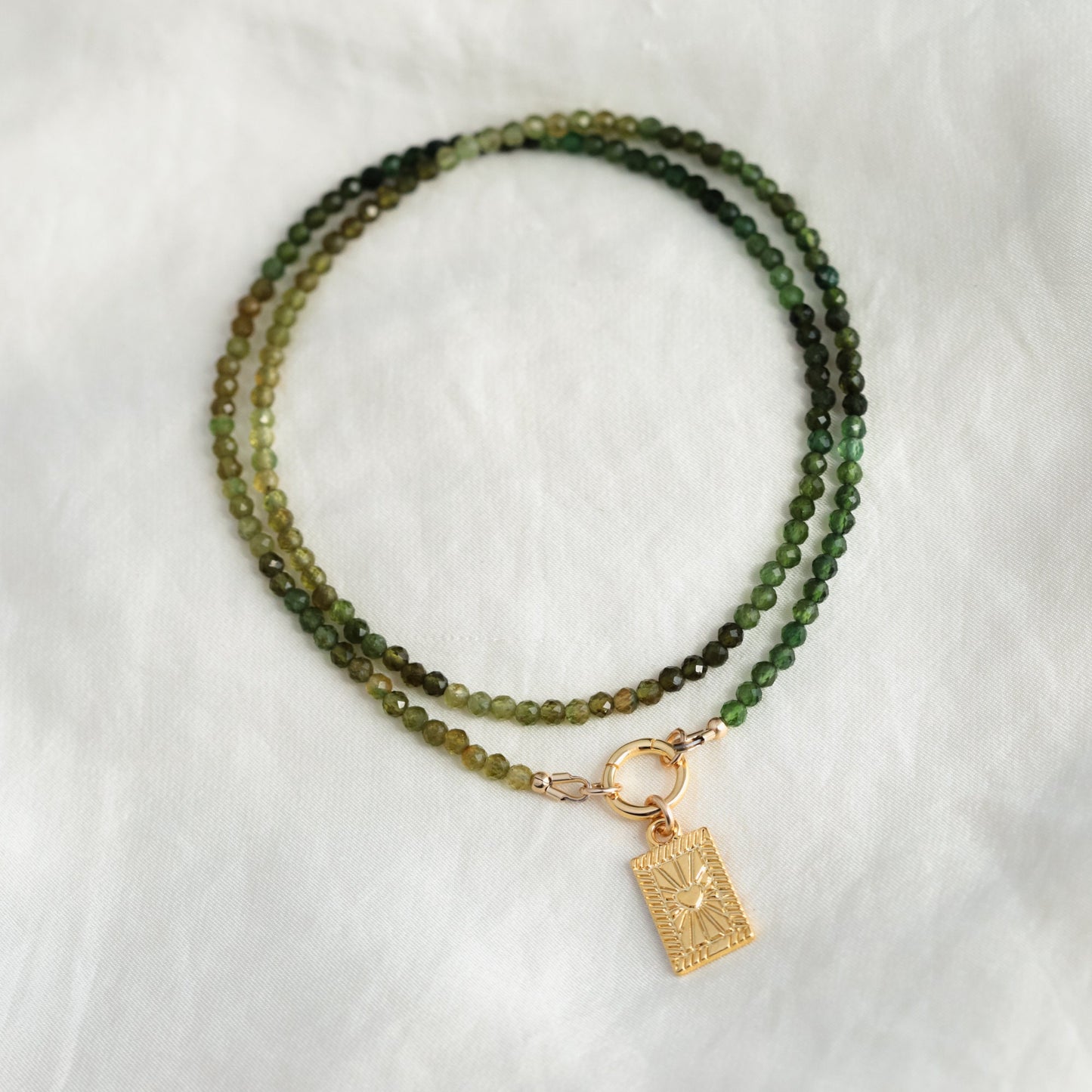 RARE! Green Tourmaline 3mm | Green tourmaline necklace | Green tourmaline | Faceted tourmaline 3mm stones | green tourmaline #0532