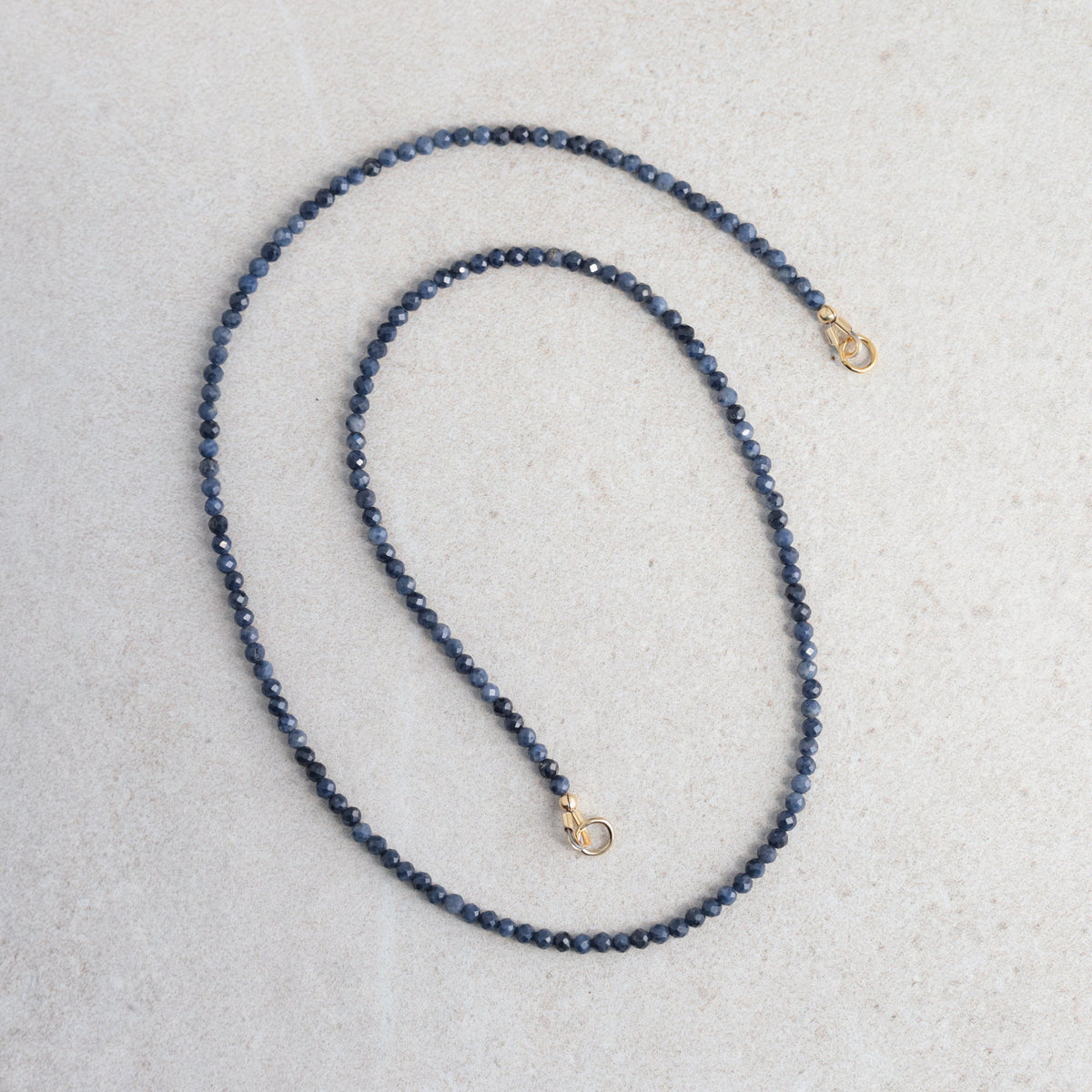 Blue Sapphire White Topaz necklace