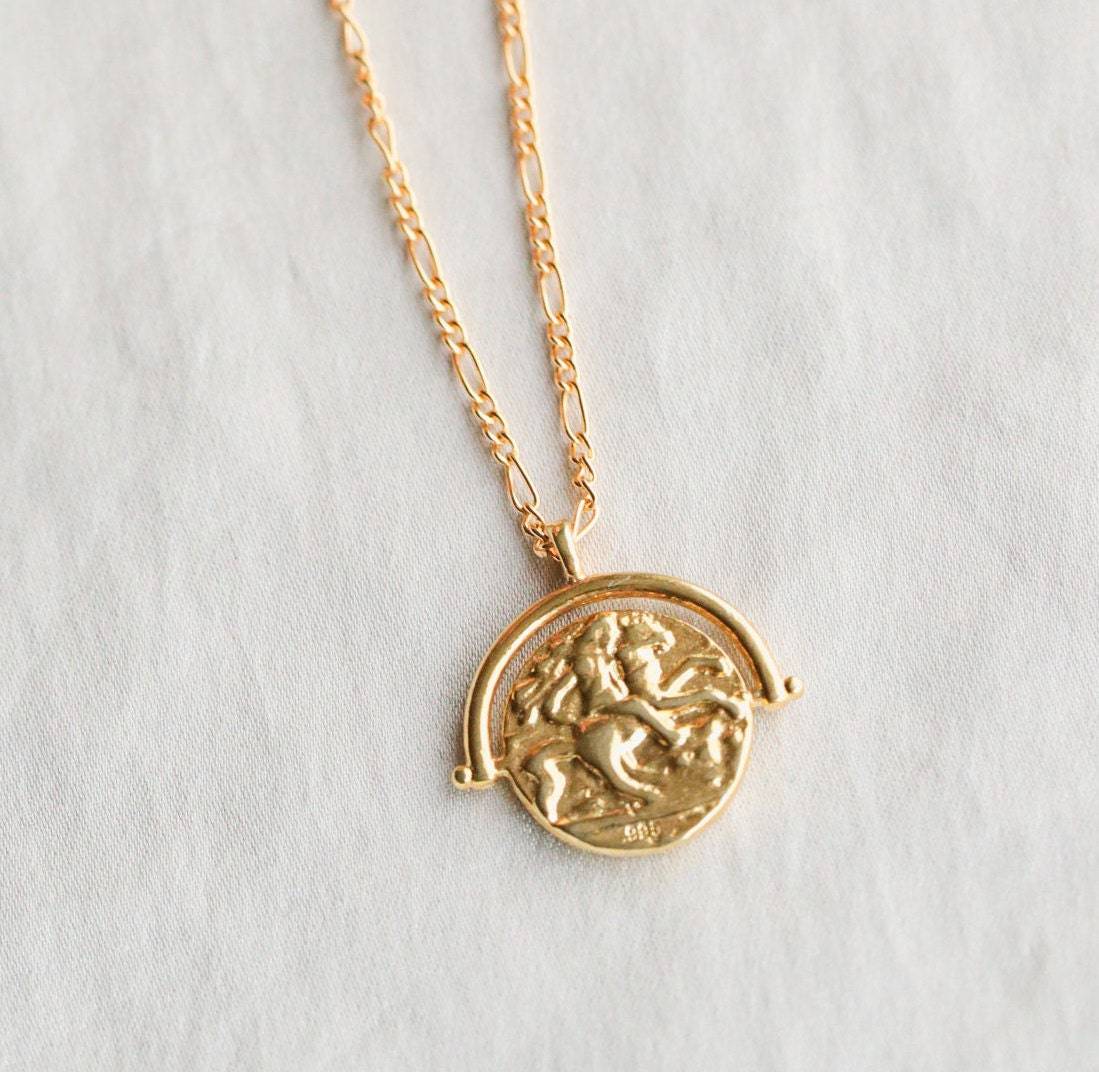 Greek Figaro necklace from Earthly Abundance Jewelry featuring a layered chain design in sterling silver.