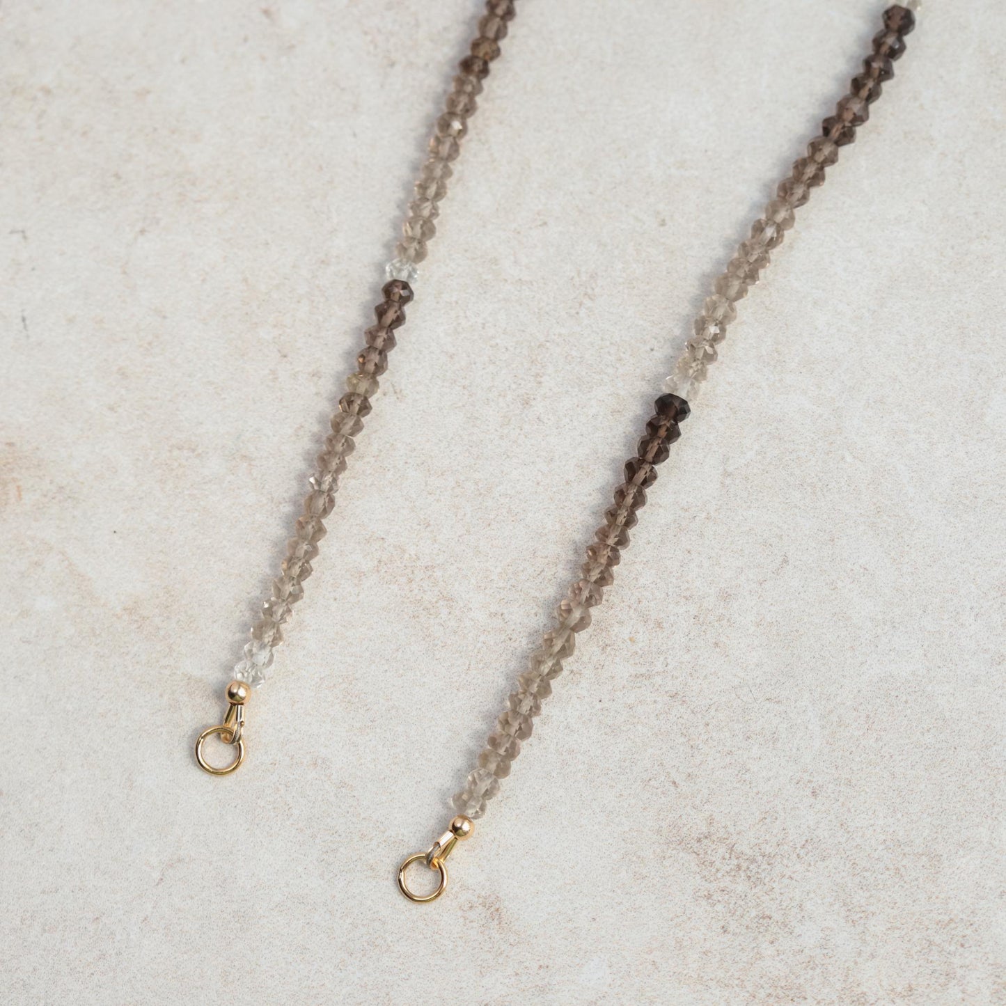 Smoky Quartz Necklace | Beaded Gemstone Necklace 4mm | Smoky Quartz Necklace | Gift for her | Statement gemstone necklace #0578