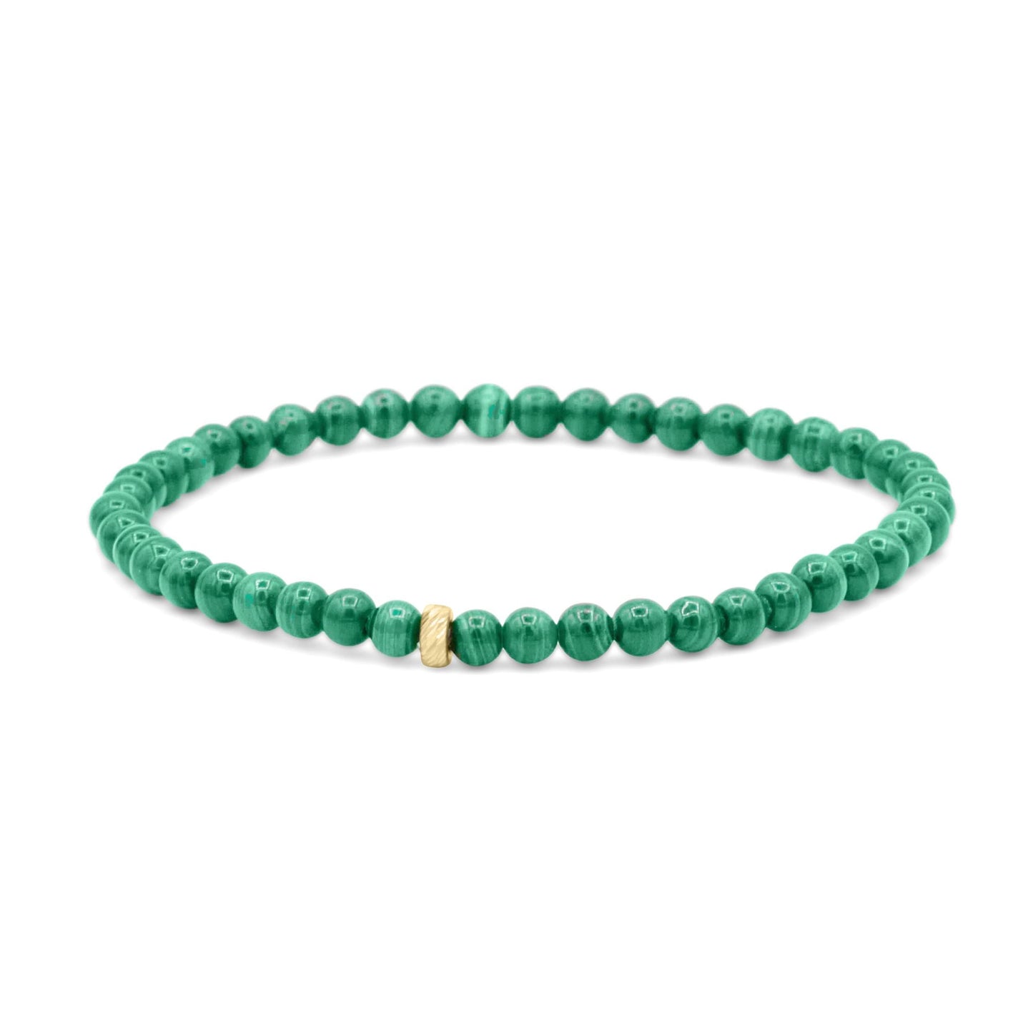 SOLID 14K GOLD Malachite 4mm bracelet | Mini Gemstone Bracelet 4mm | AAA Malachite | Yoga Bracelet | Stackable Bracelet | 4mm malachite
