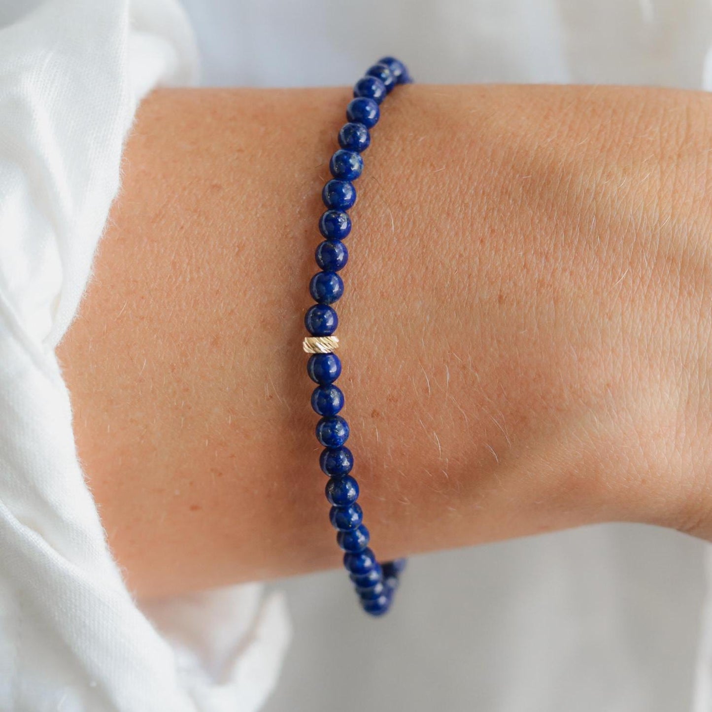 SOLID 14K gold Lapis Lazuli