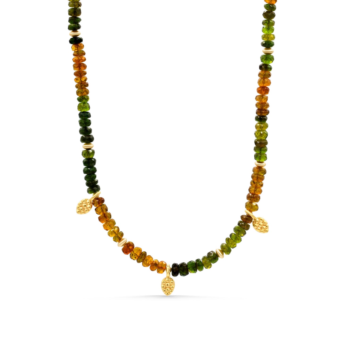 Earthly Abundance Petro Tourmaline Necklace featuring a vibrant gemstone pendant on a delicate chain.