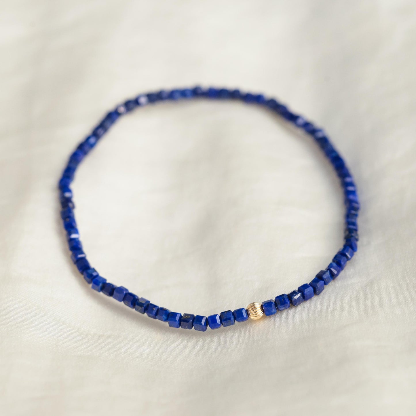 Lapis Lazuli Cube Bracelet