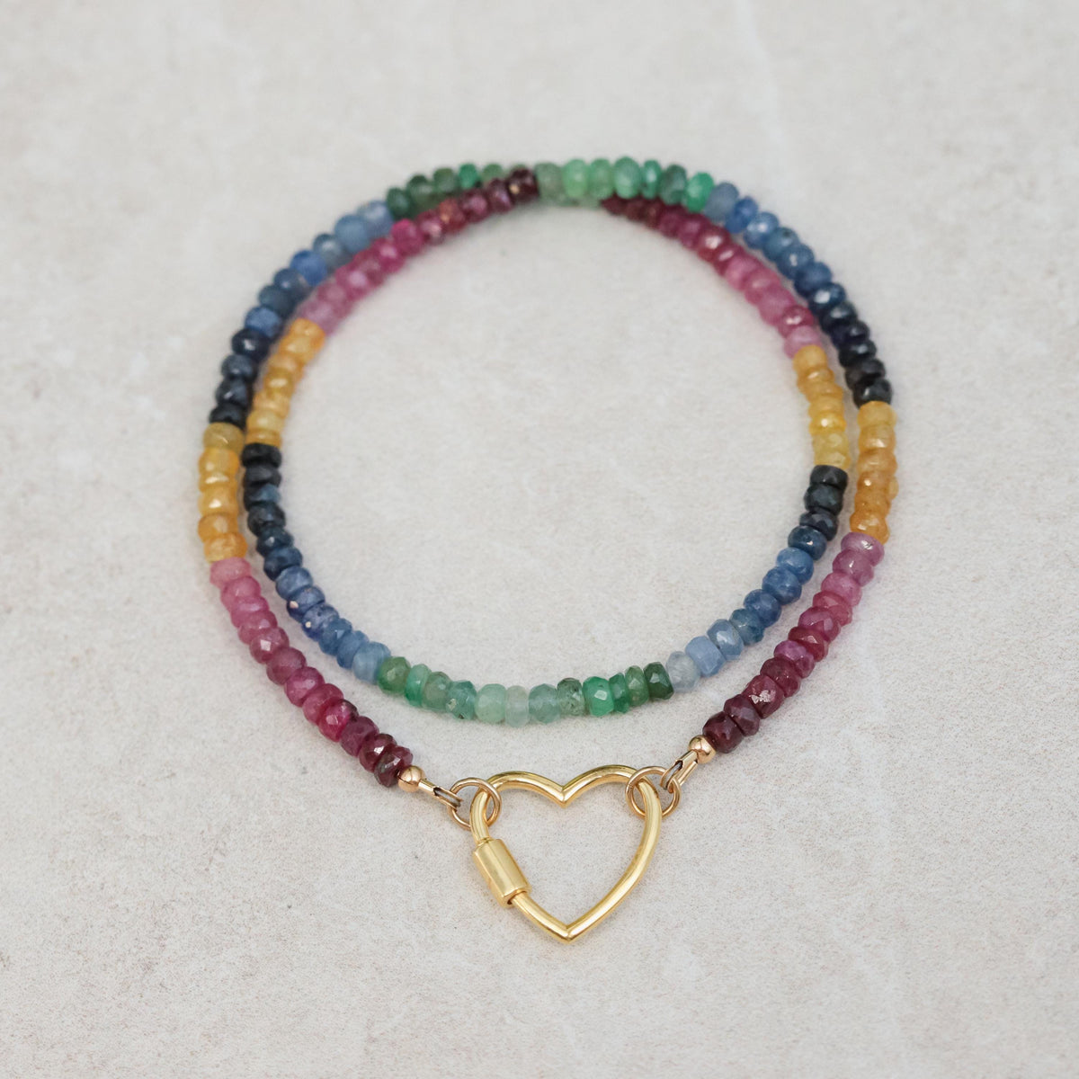 Heart Burst Mutlisapphire Sapphire necklace