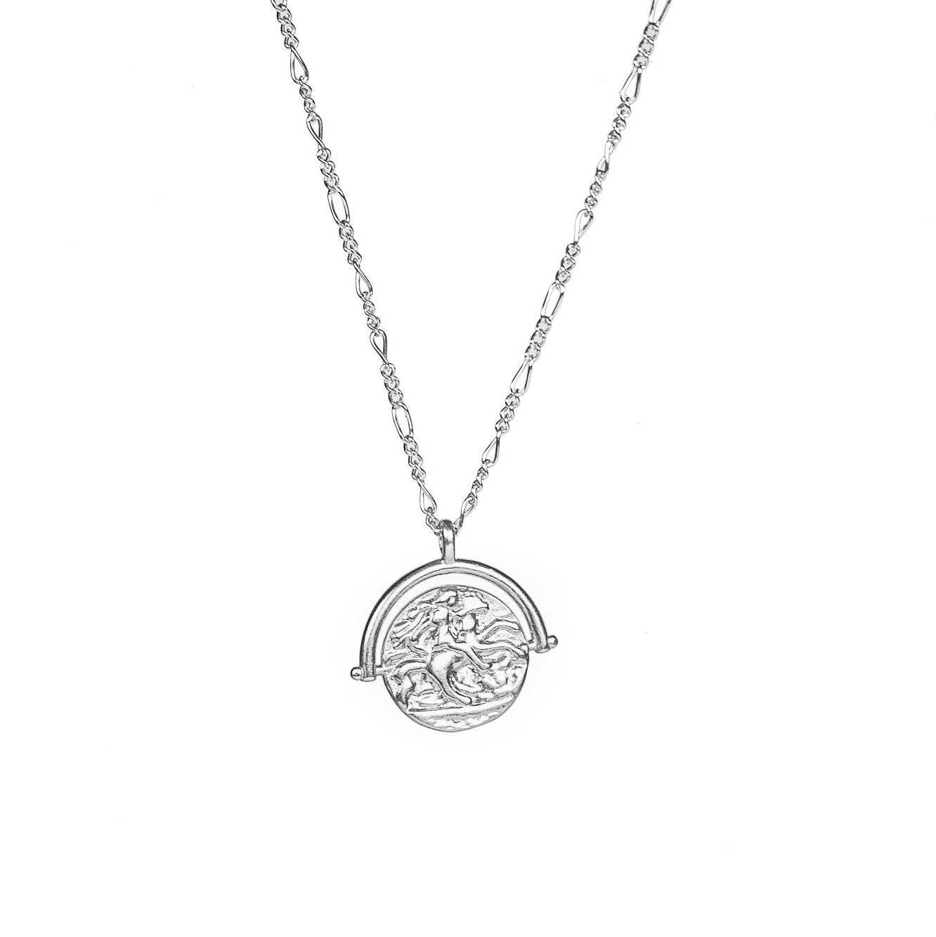 Greek Figaro necklace by Earthly Abundance Jewelry featuring a layered chain design with a polished finish.