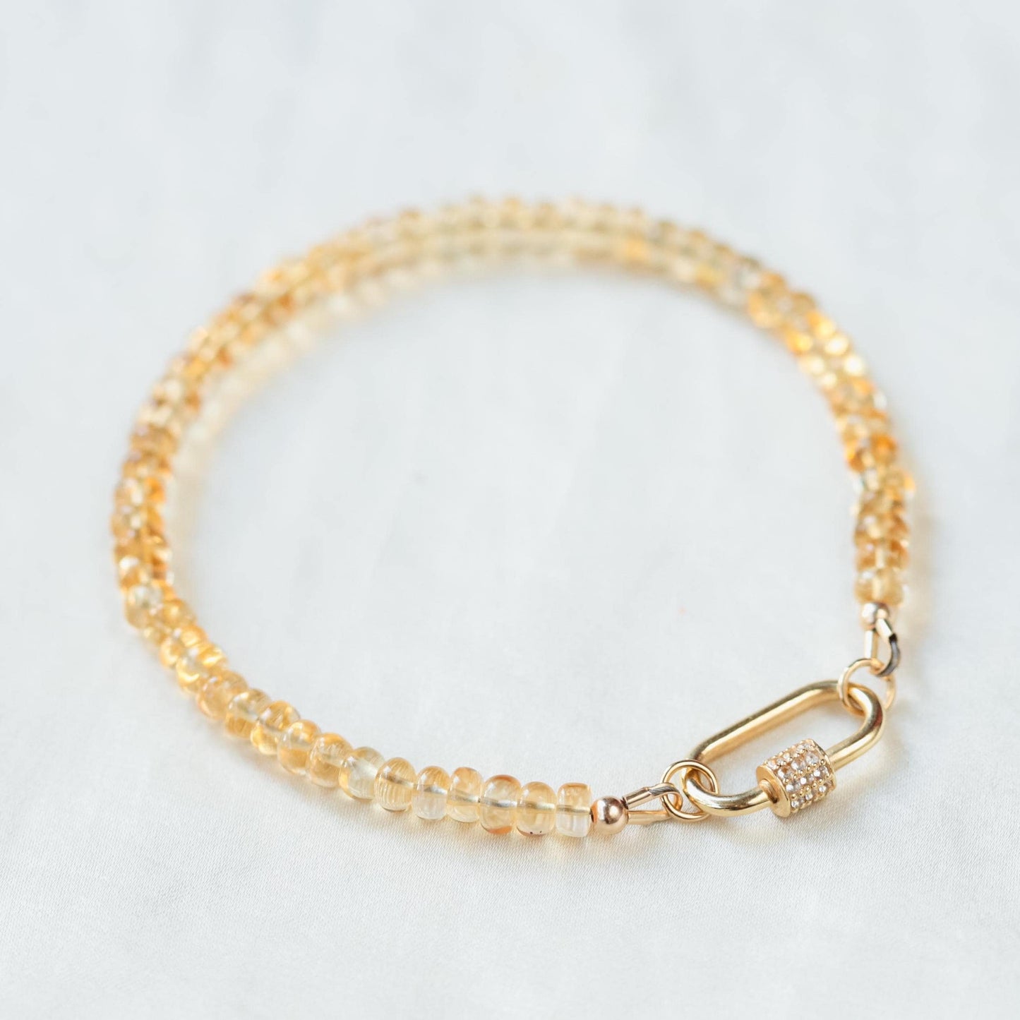 Smooth citrine bracelet | Unheated untreated genuine citrine | beaded citrine bracelet | 14K gold filled citrine