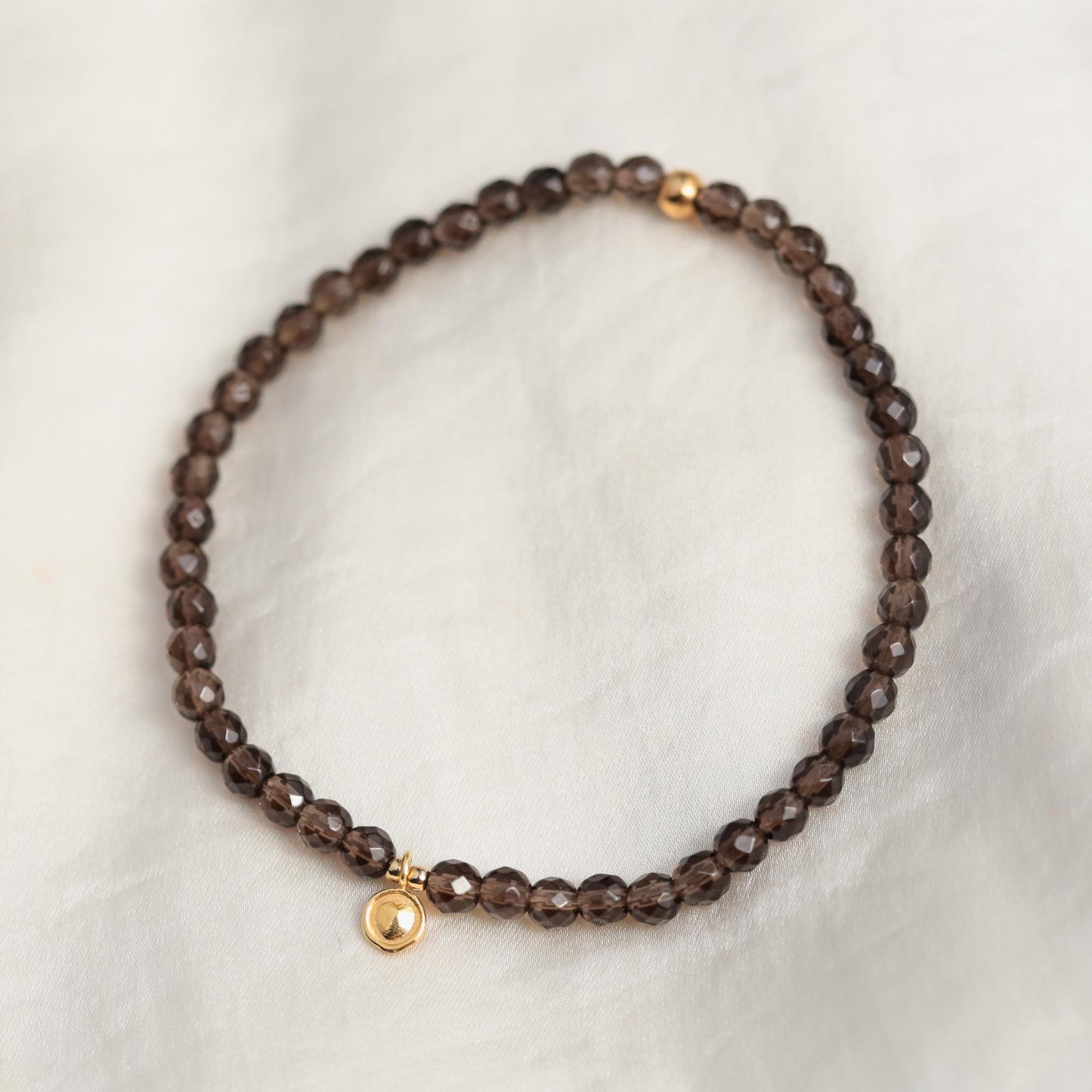 Smoky Quartz Bracelet | Smoky quartz beaded bracelet | Grounding the Root Chakra | 4mm round smoky quartz | AAA smoky quartz