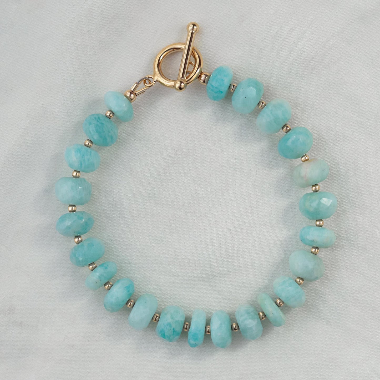 Amazonite chunky Bracelet | Toggle Amazonite Bracelet | delicate amazonite bracelet | amazonite gold filled bracelet