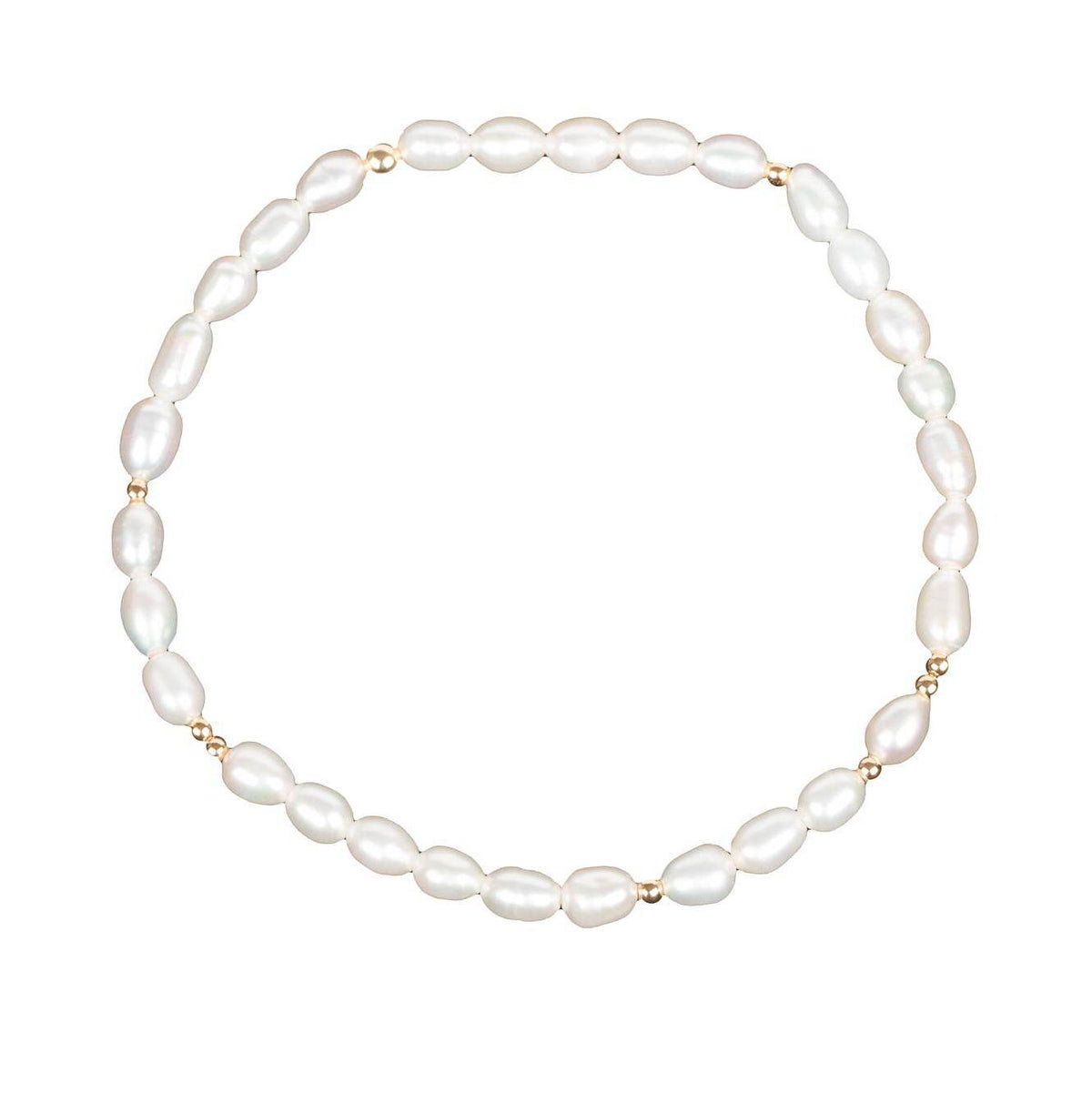 Pearl Mini 14K jewelry by Earthly Abundance Jewelry featuring a small, elegant pearl pendant on a gold chain.