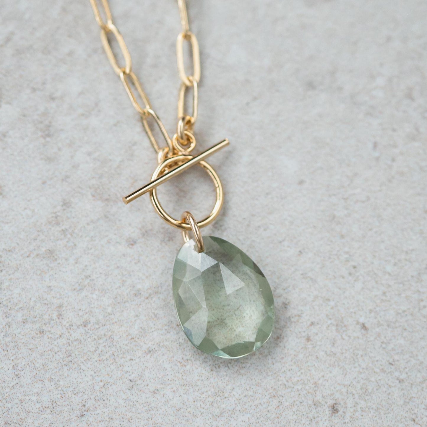 Green amethyst 14K gold filled necklace | Green amethyst necklace | gold Green amethyst necklace | Green amethyst Jewelry | Green amethyst