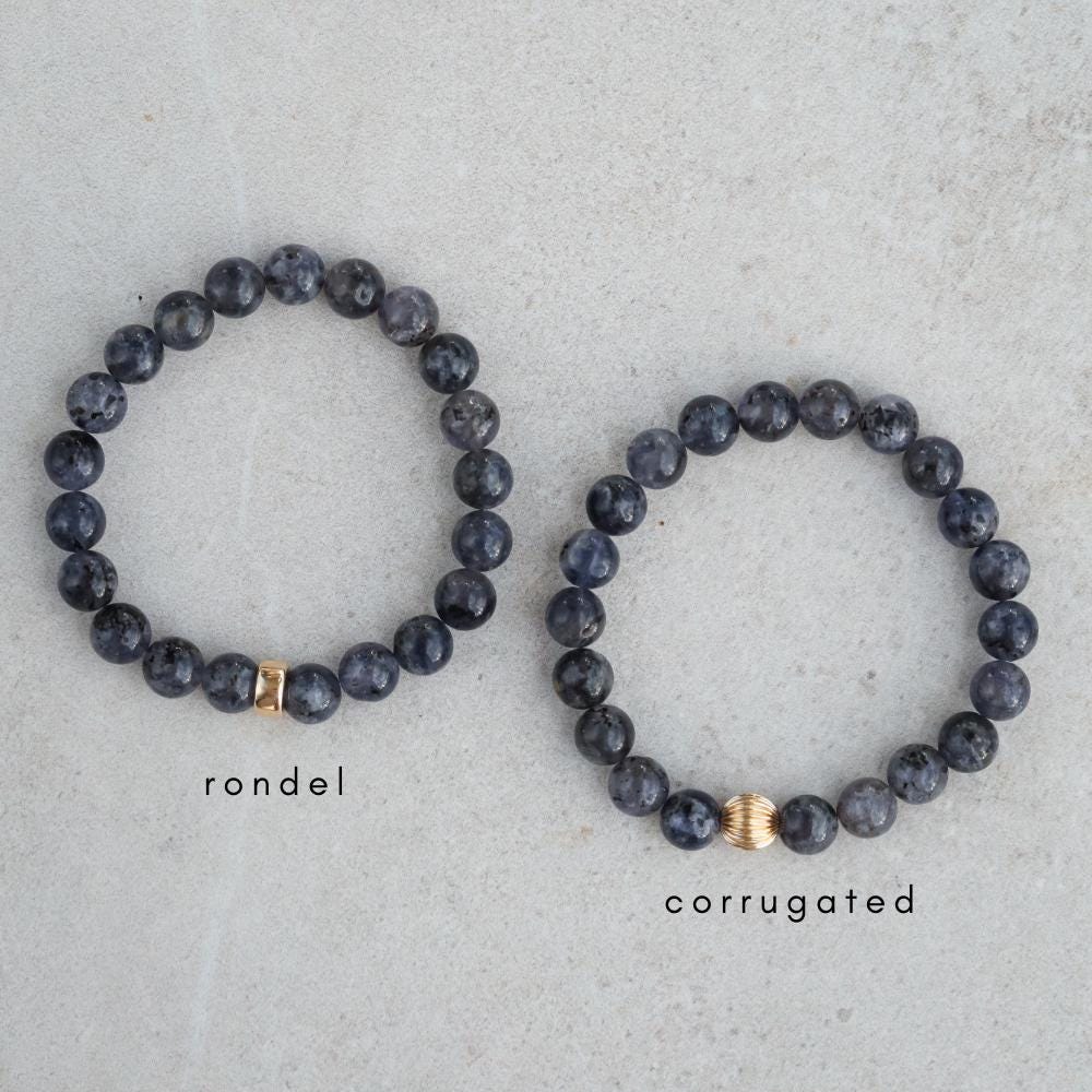 AAA+ Iolite Bracelet 8mm Genuine Iolite Bead Bracelet for Men Women Meditation Healing Jewelry Yoga Gift Natural Cordierite #0412
