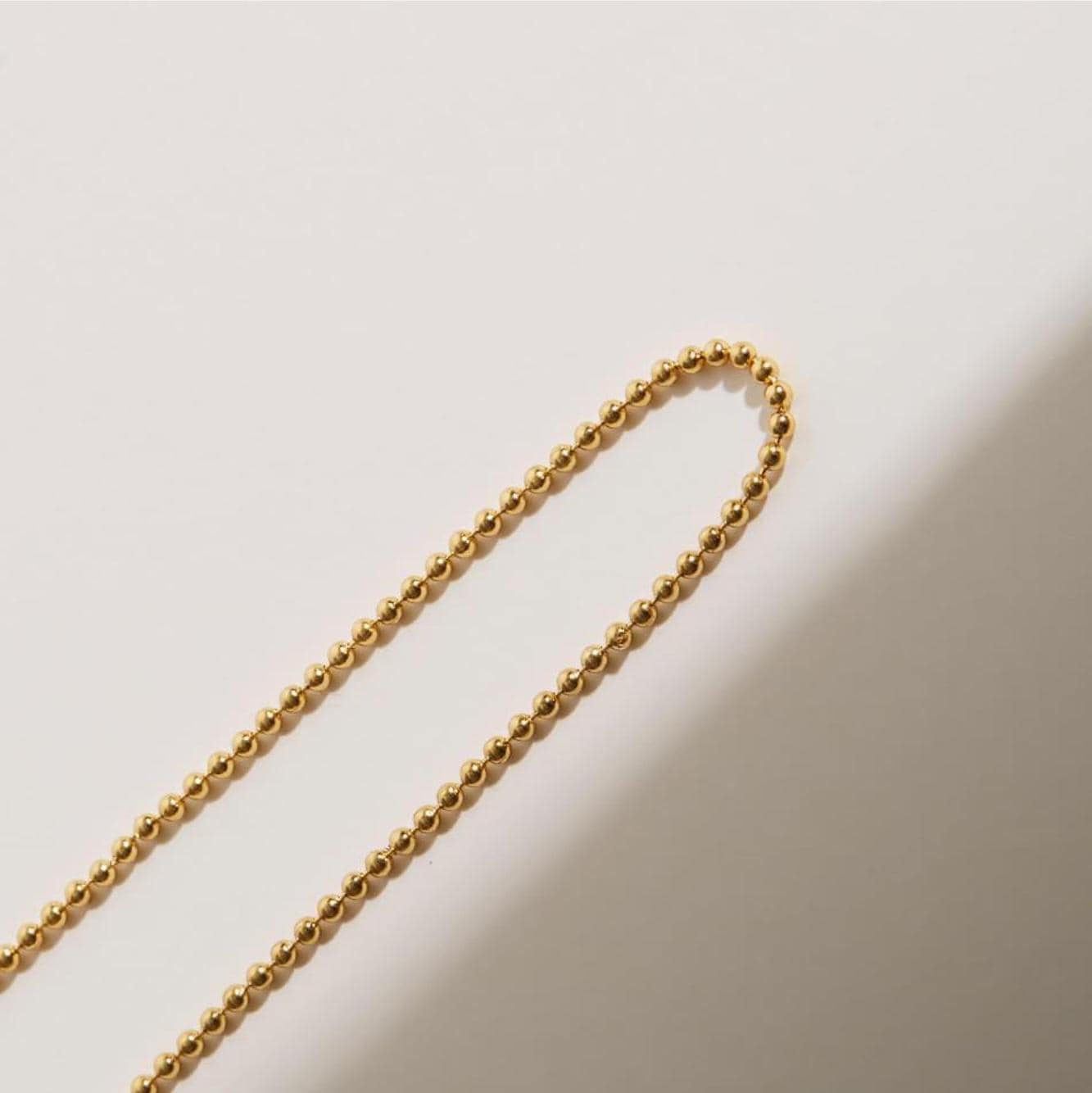 14K SOLID GOLD Chain, High Quality Gold Bead Necklace, Dainty Chain, Gold Chain, Minimalist Necklace, Layering Necklace #0270