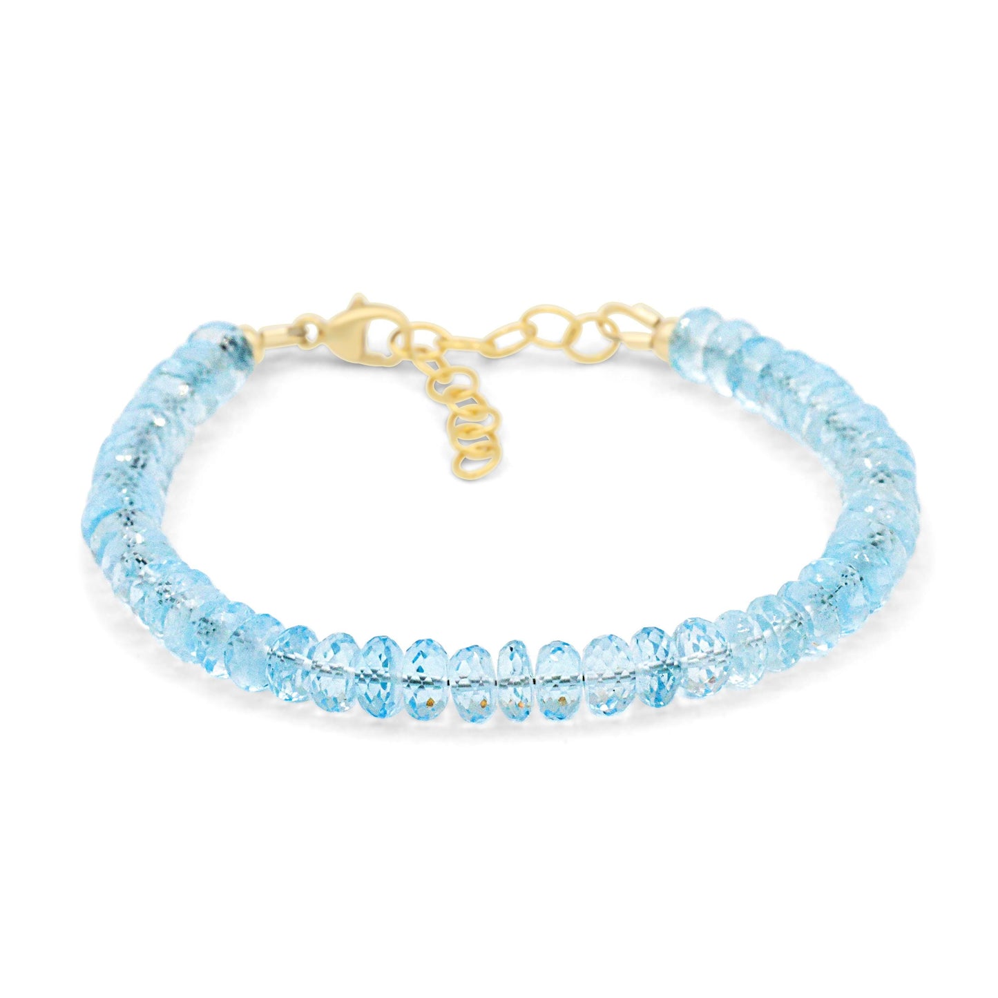 Blue Topaz Bracelet | genuine blue topaz gold | November birthstone bracelet | genuine blue topaz jewelry | blue topaz AAAA bracelet