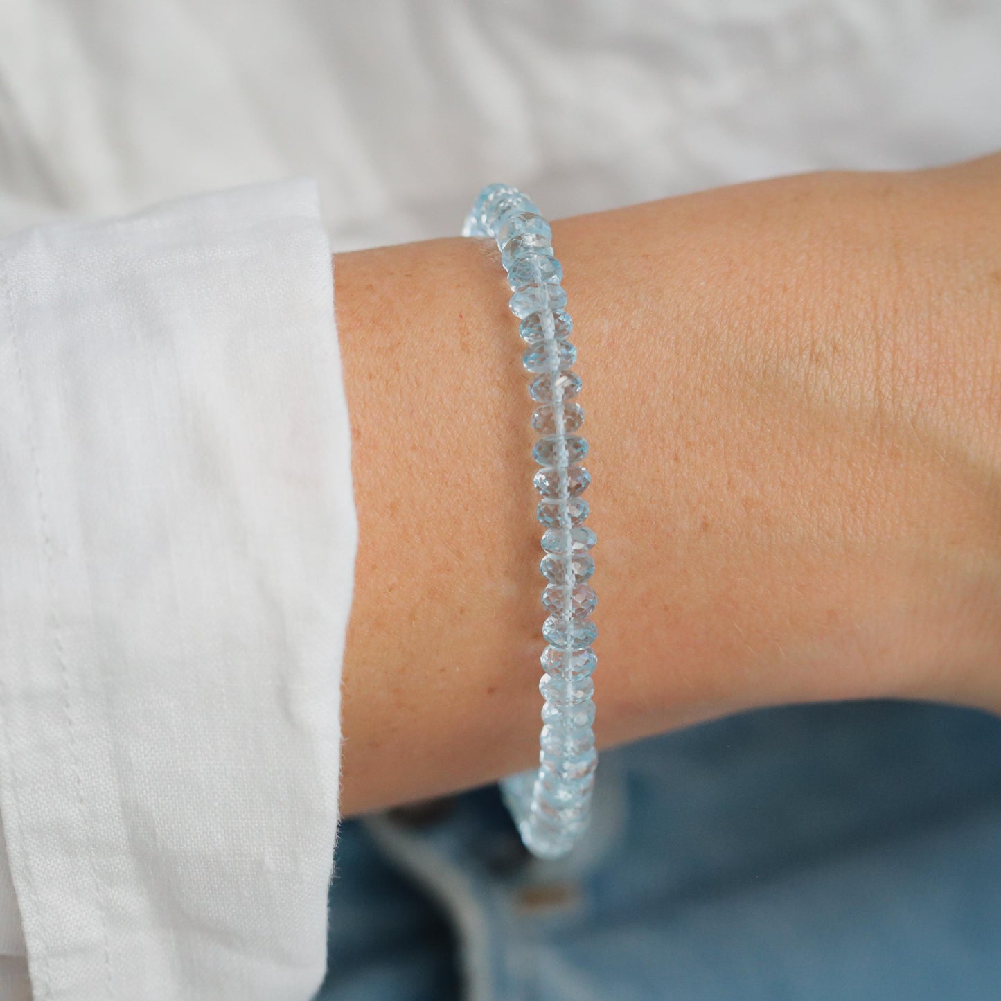 Blue Topaz Bracelet | genuine blue topaz gold | November birthstone bracelet | genuine blue topaz jewelry | blue topaz AAAA bracelet