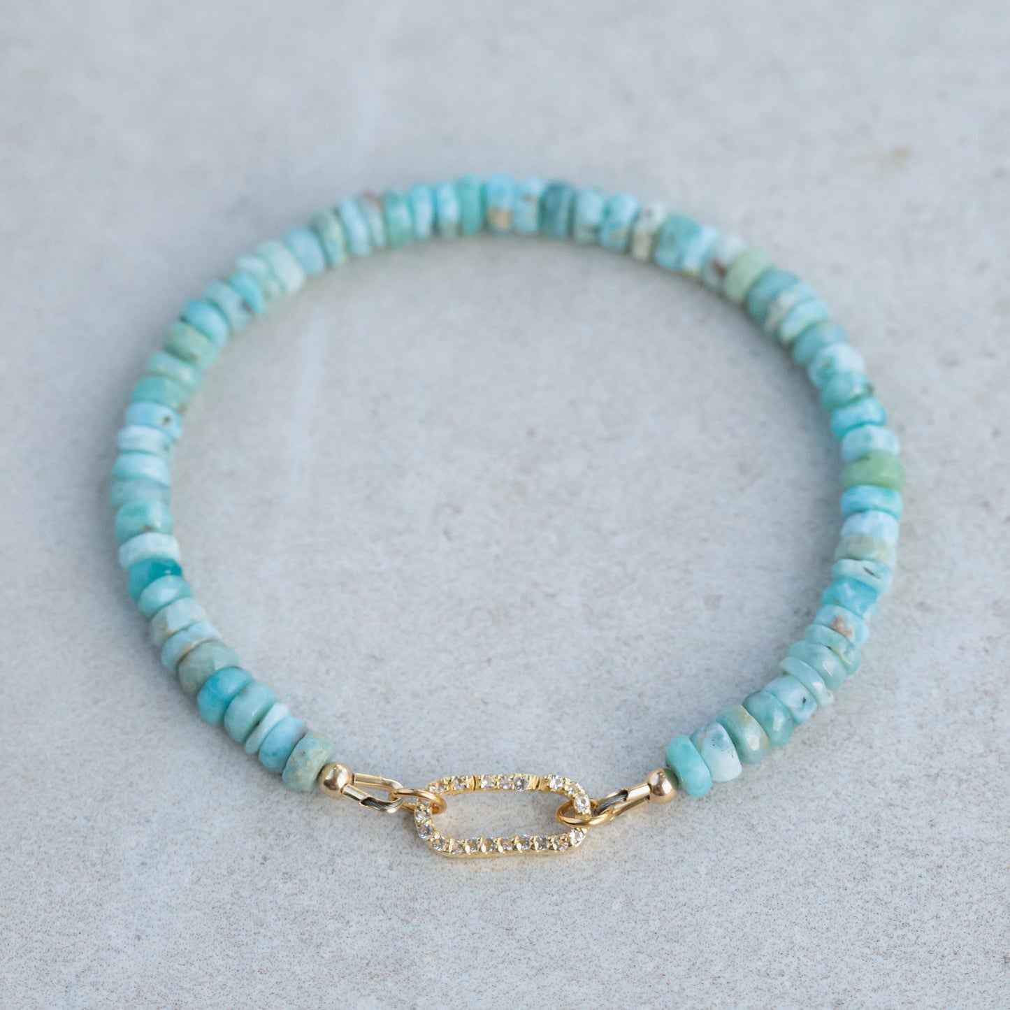 Dainty Larimar Bracelet | Dainty Larimar stacking bracelet | Larimar | genuine larimar bracelet | genuine larimar bracelet | natural larimar