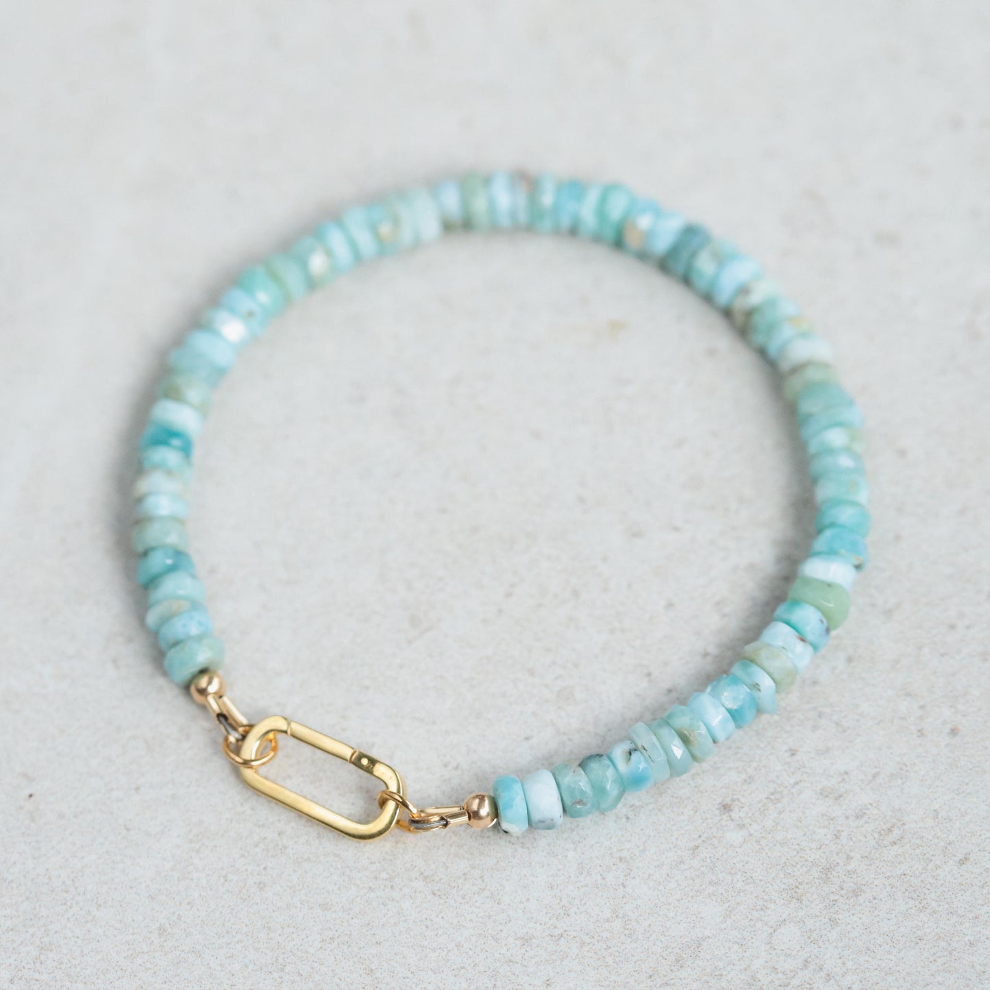 Dainty Larimar Bracelet | Dainty Larimar stacking bracelet | Larimar | genuine larimar bracelet | genuine larimar bracelet | natural larimar