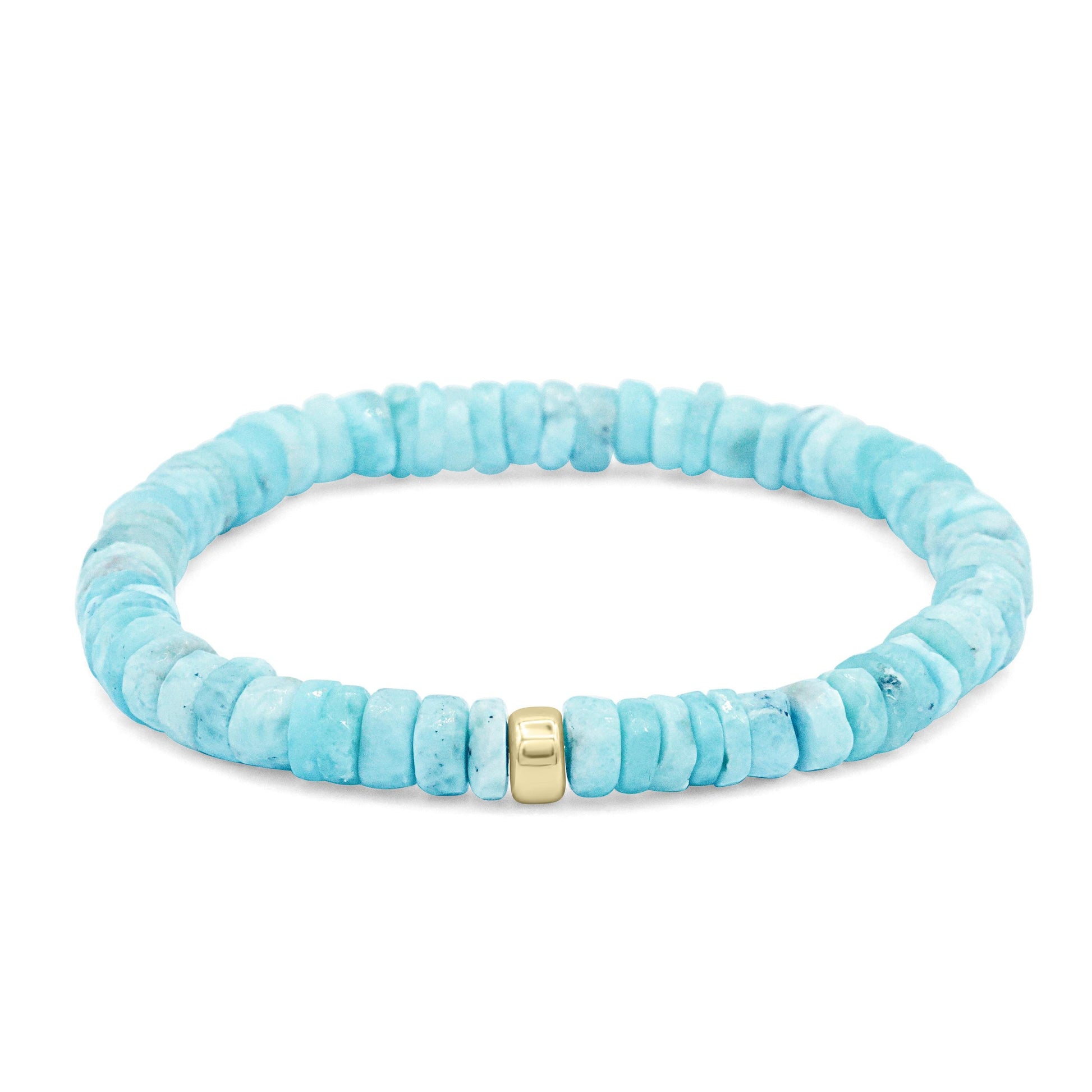 Larimar heishi bracelet