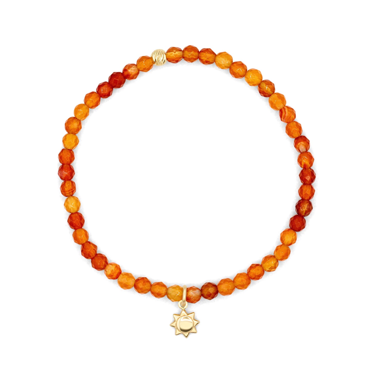 14K GOLD AAAA+ carnelian bracelet | Genuine Carnelian | carnelian beaded gemstone bracelet | orange natural stone | vitality, confidence