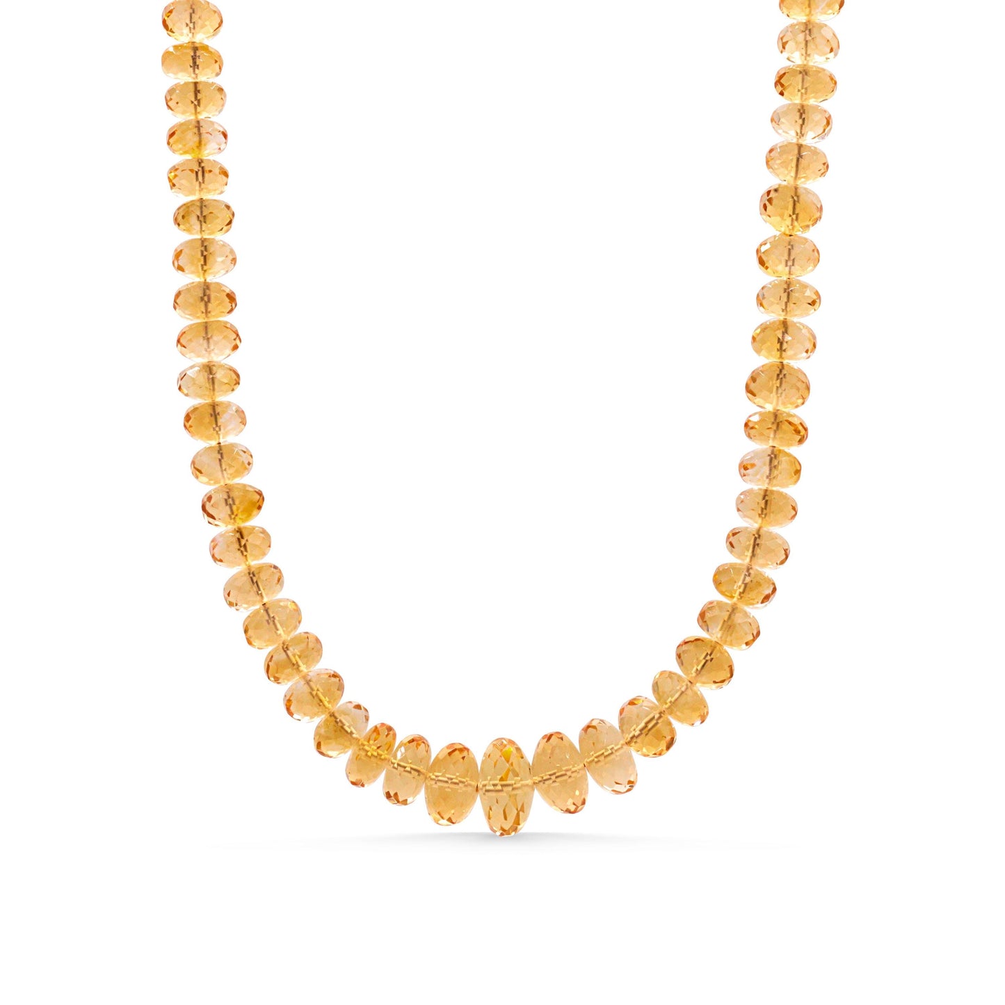 AAAA+ Unheated genuine citrine necklace | 100% genuine natural citrine beaded necklace | dainty beaded natural citrine necklace