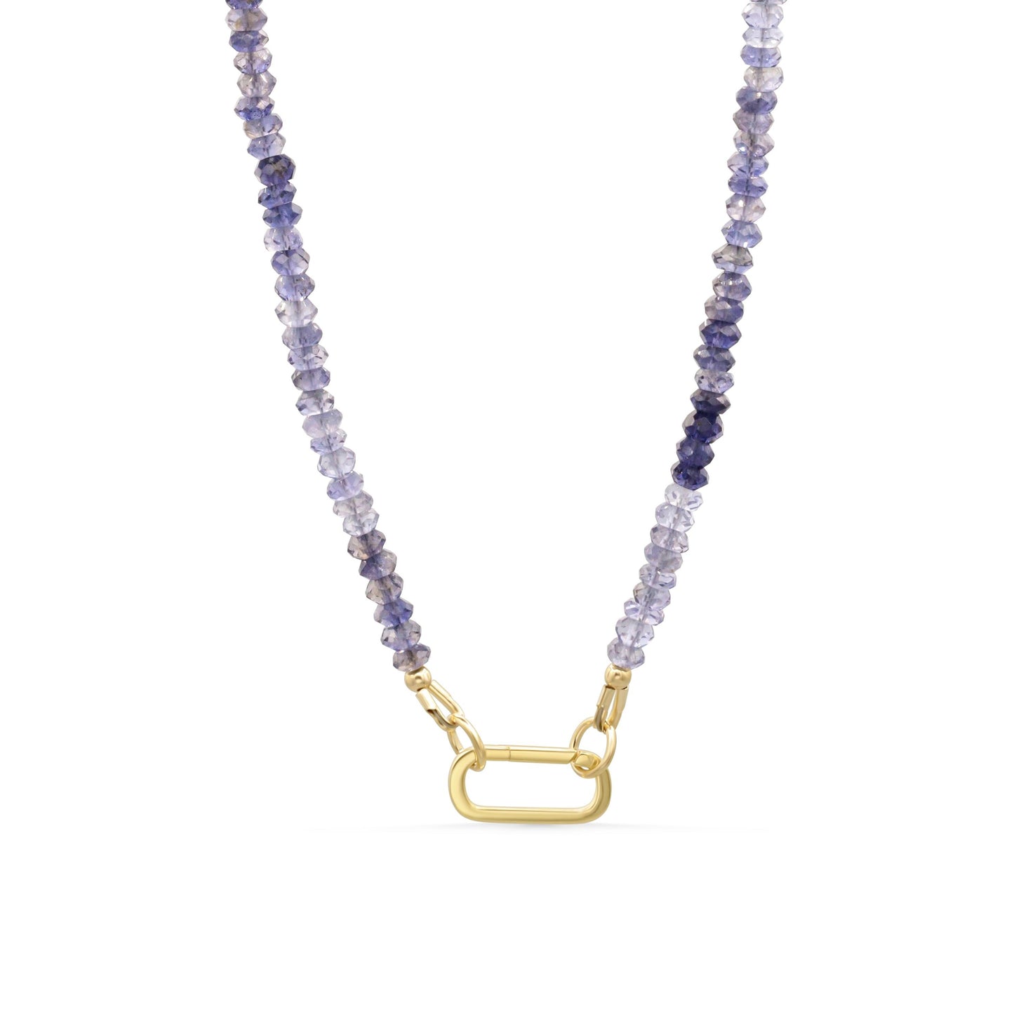 Ombre Iolite Necklace | Iolite Beaded Necklace | Iolite necklace for women | Gemstone Necklace for Women | Beaded iolite