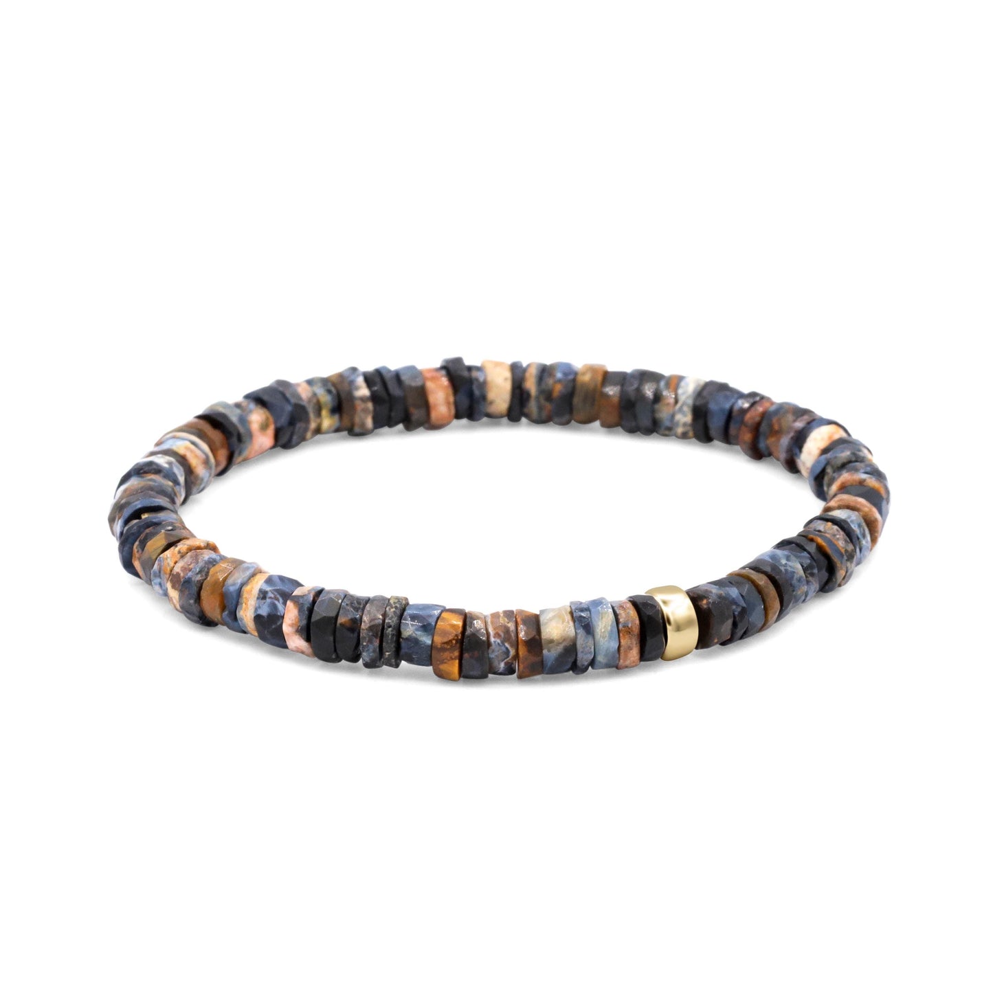 AAAA+ Genuine Pietersite Bracelet, Delicate Pietersite Stacking Bracelet, faceted Pietersite bracelets, Heishi Beads Pietersite, Pietersite