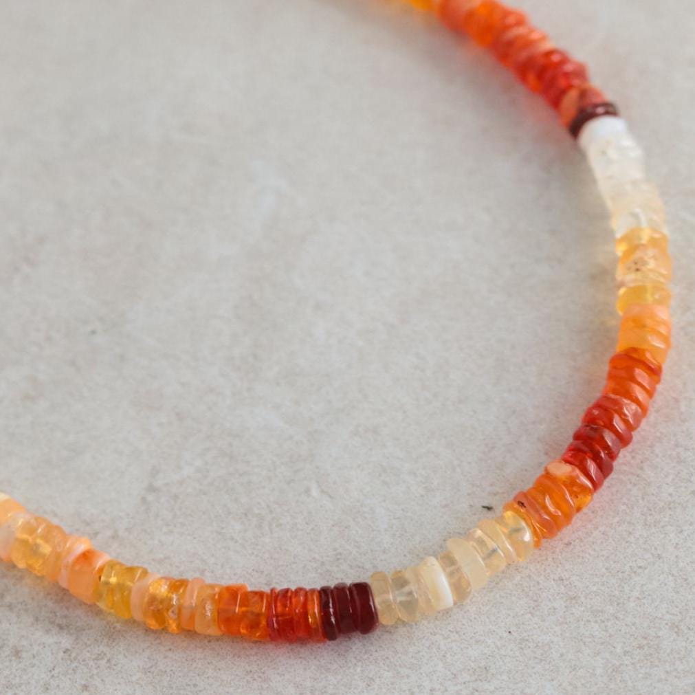 Fire Opal anklet
