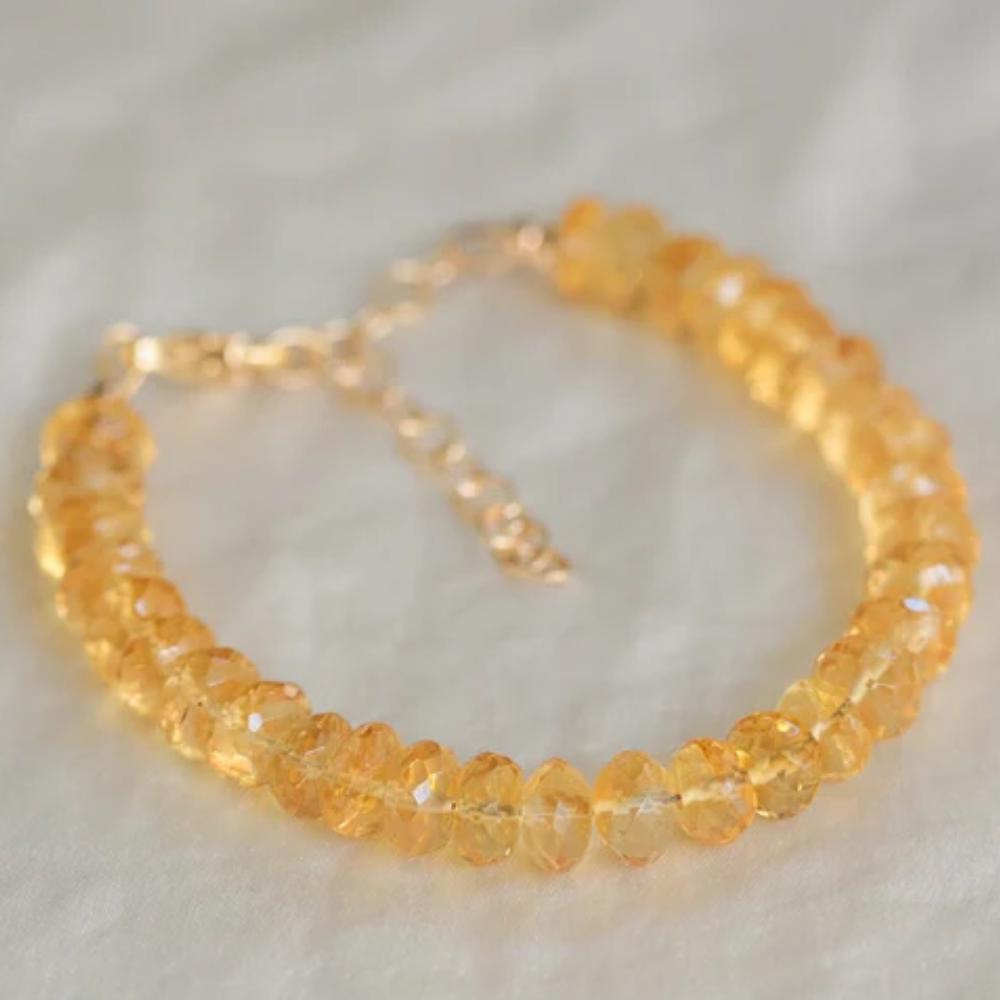 AAAA+ citrine bracelet | unheated 100% genuine and natural citrine | November birthstone | citrine gift | citrine bracelet gold filled