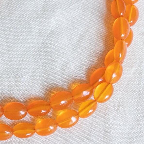 Carnelian Oval Necklace - 14K Gold Filled