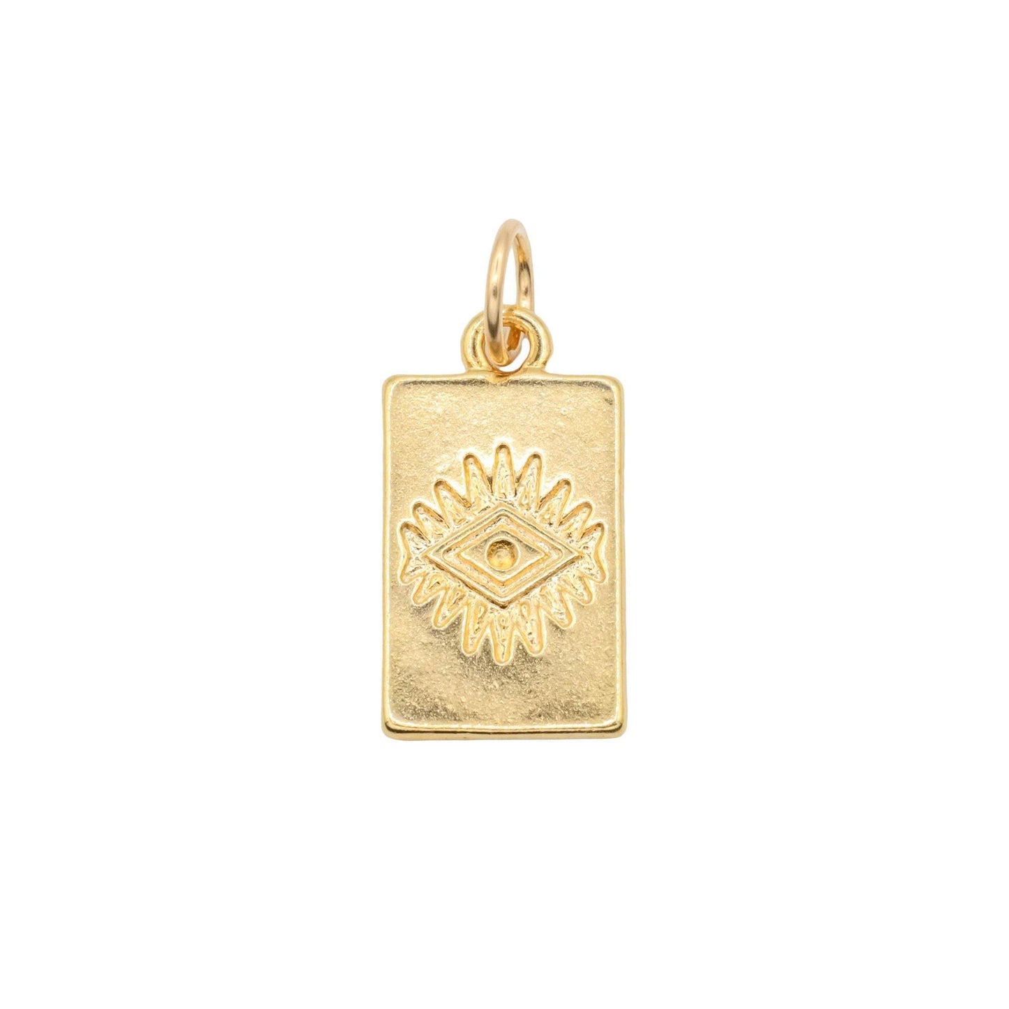 Gold vermeil pendant with intricate design, featuring a hanging chain, crafted by Earthly Abundance.