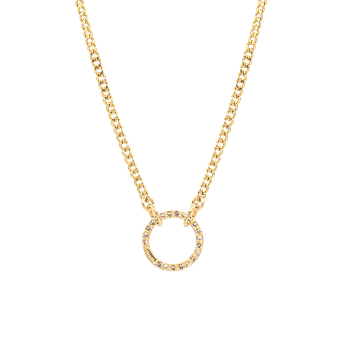 14k gold filled curb chain necklace with a polished finish, featuring a durable and stylish design from Earthly Abundance.