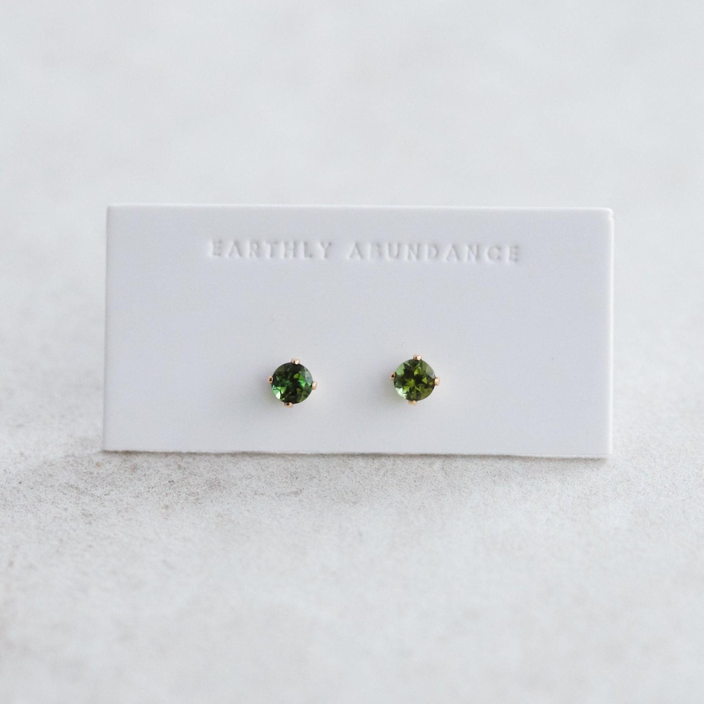 Green Tourmaline stud earrings