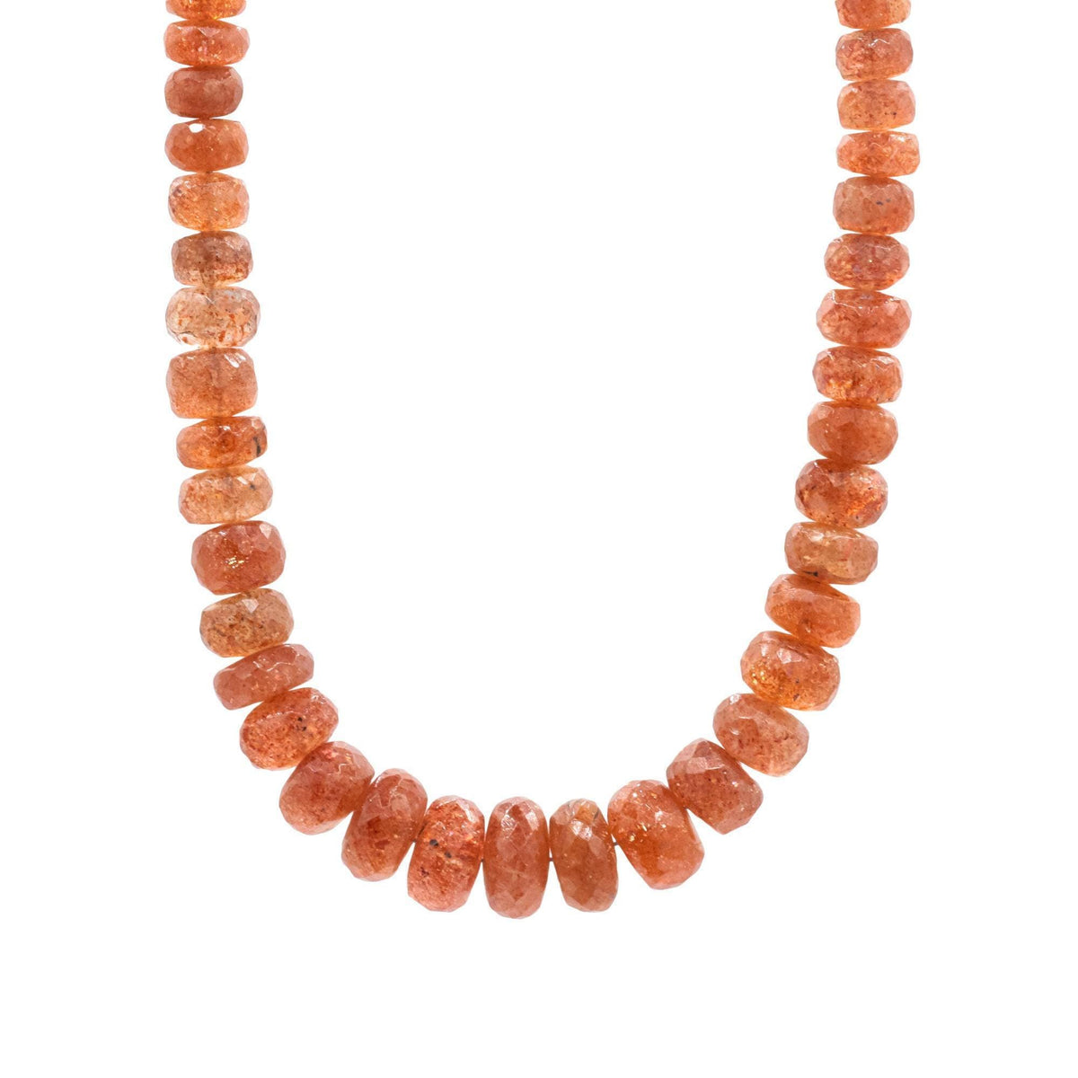 14K Sunstone necklace featuring a polished sunstone pendant on a delicate chain, crafted by Earthly Abundance.