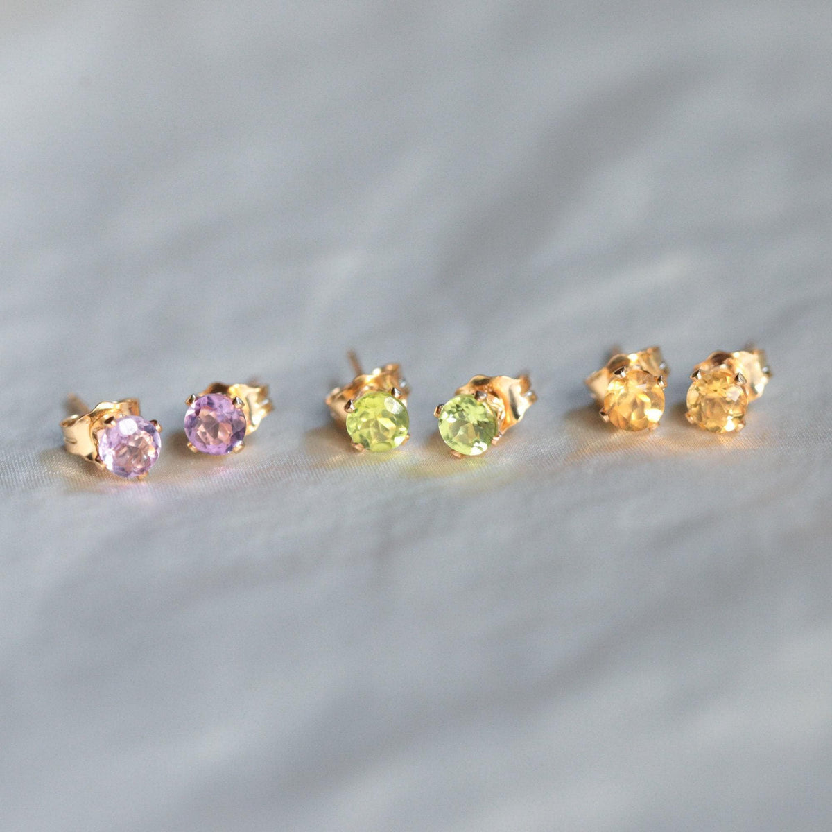 Brazilian Amethyst Stud Earrings