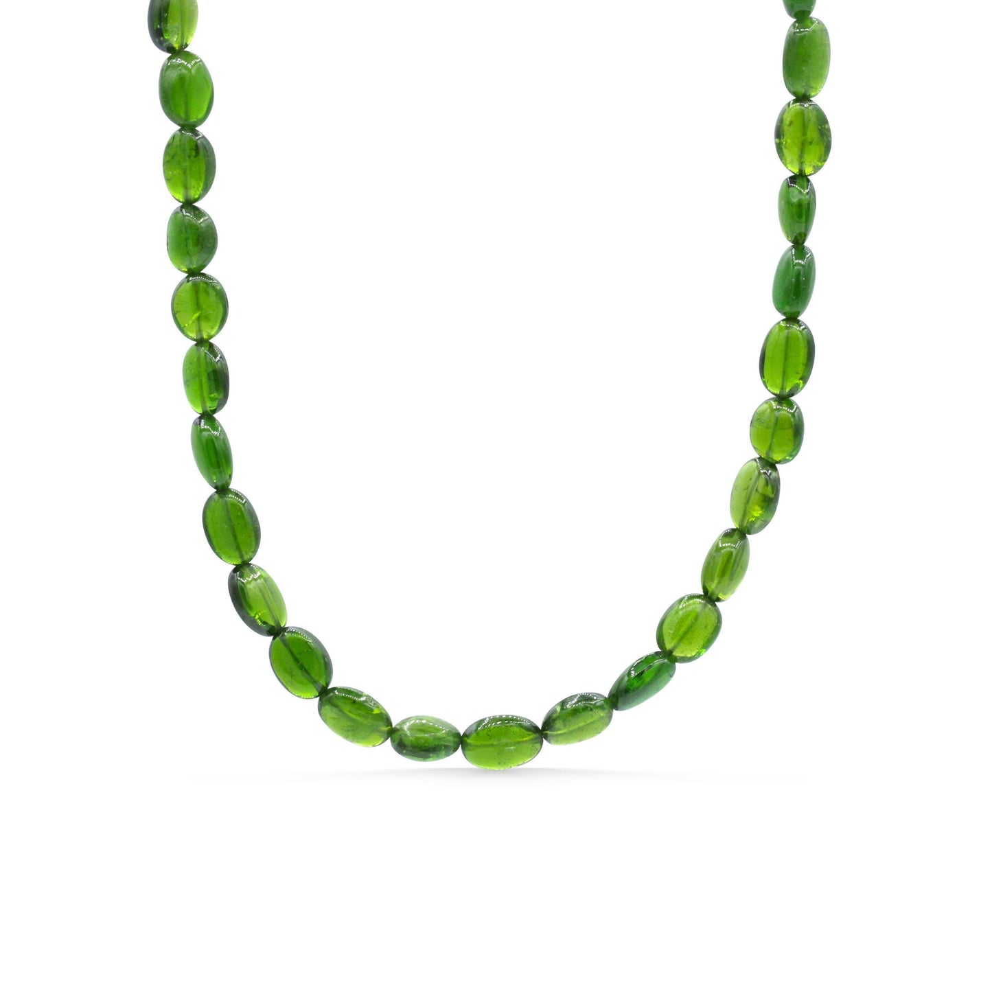Chrome Diopside necklace with 14K gold setting from Earthly Abundance, featuring a vibrant green gemstone on a delicate chain.